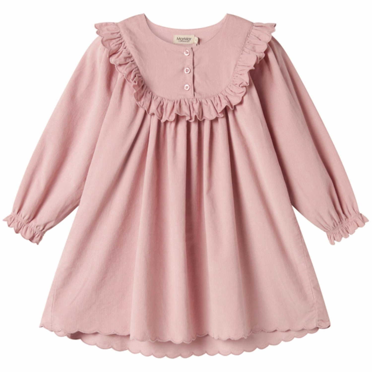 MarMar Fine Cord Soft Berry Delina LS Dress Limited-Edition Feminine Cut