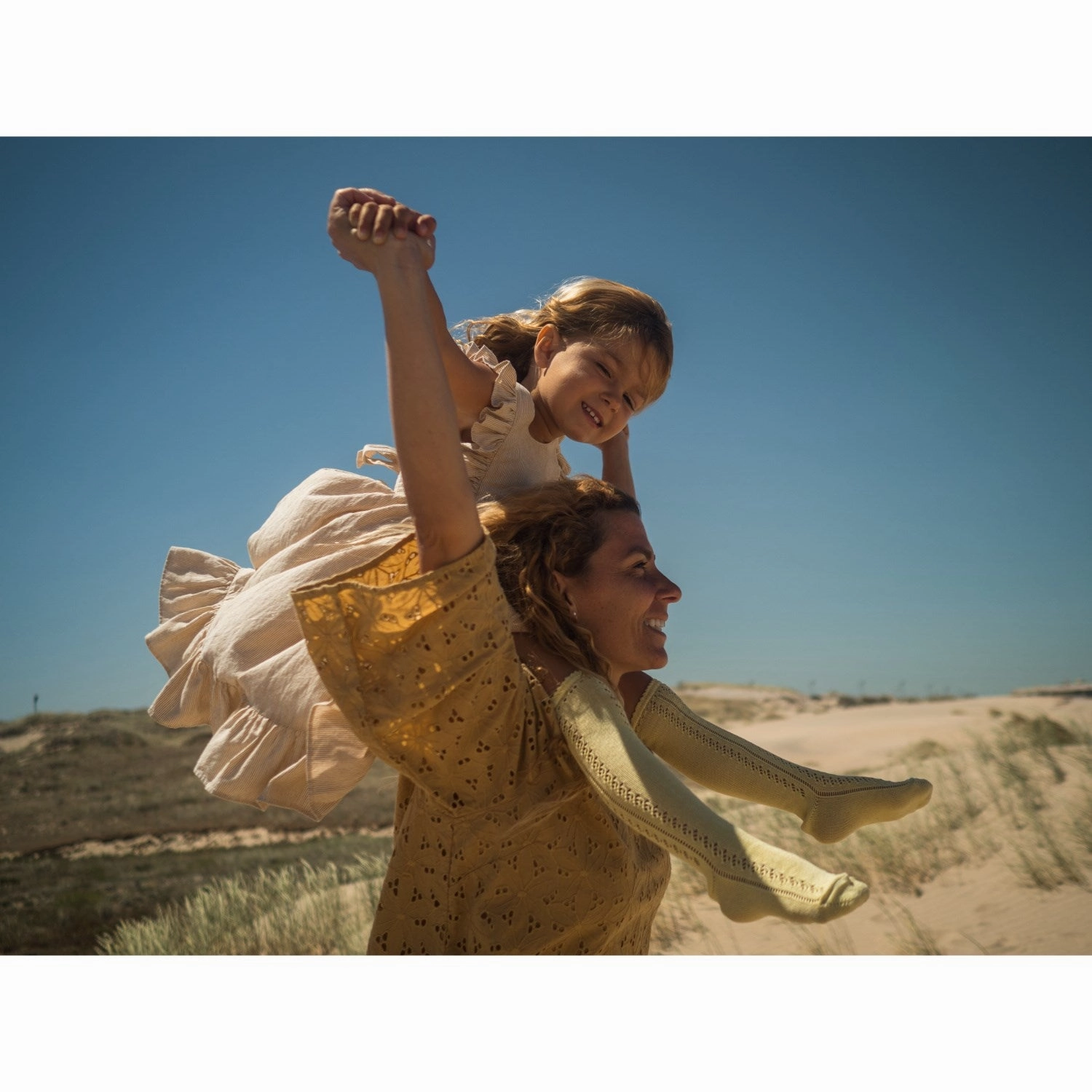 MarMar Fine Cotton Dijon Stripe Danita Frill Dress Movement Feel