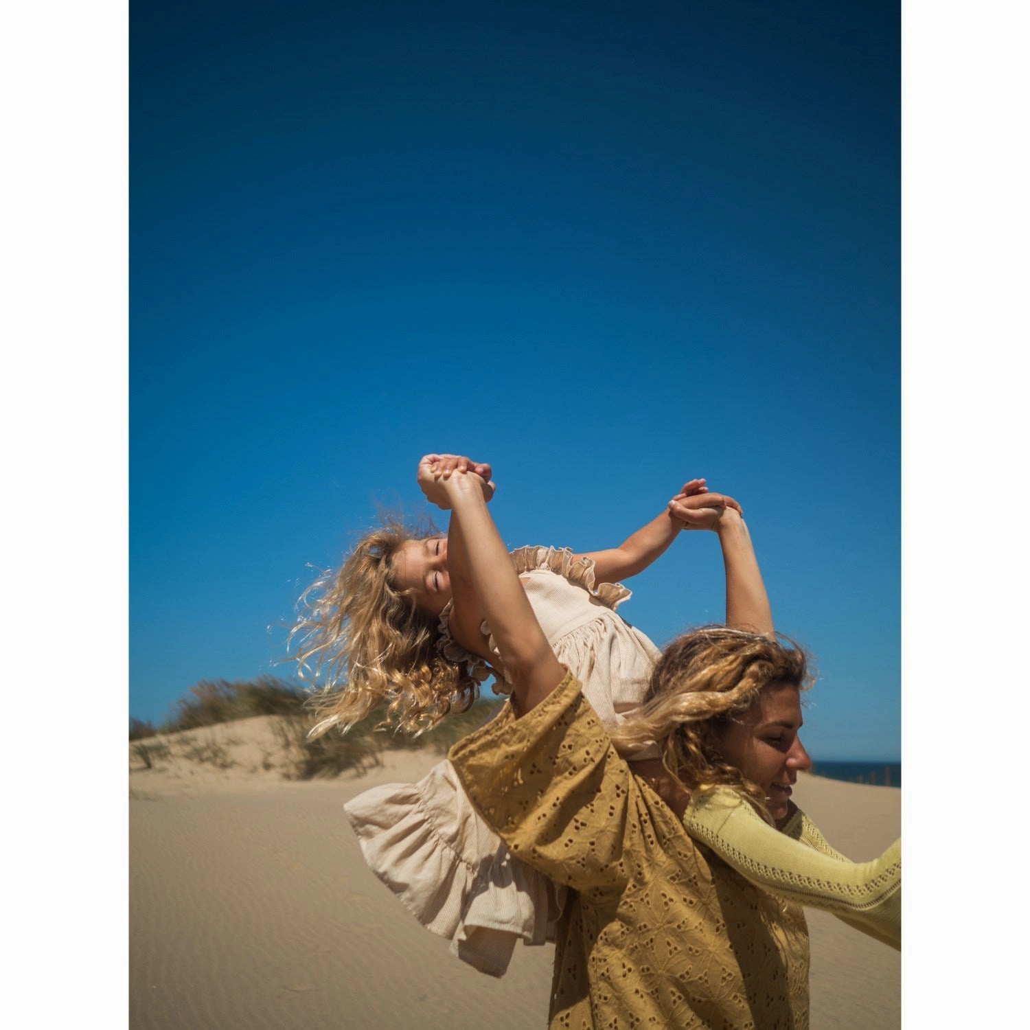 MarMar Fine Cotton Dijon Stripe Danita Frill Dress Breathable