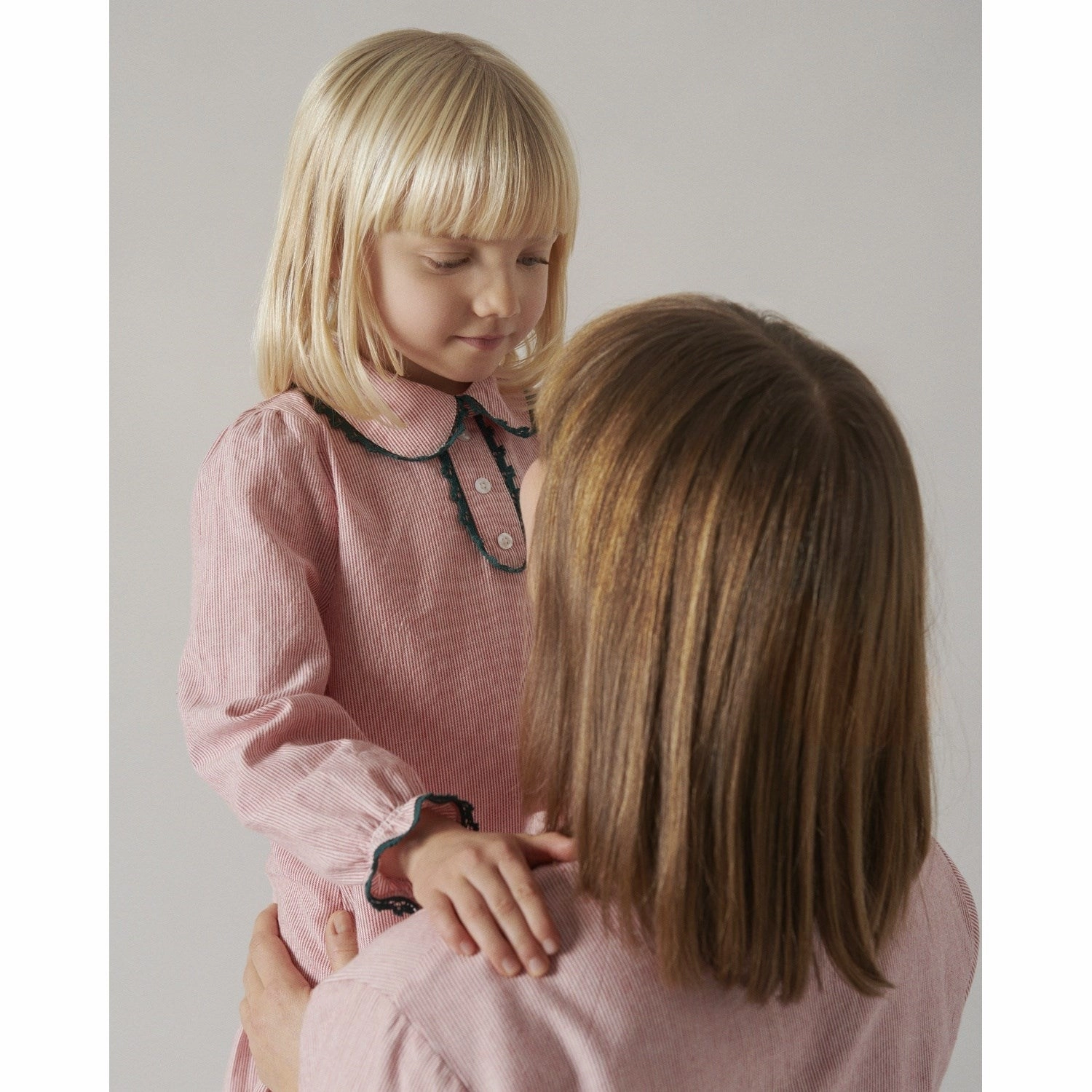 MarMar Fine Cotton Red Hairline Stripe Davi Dress Easy Pick Modern Cut