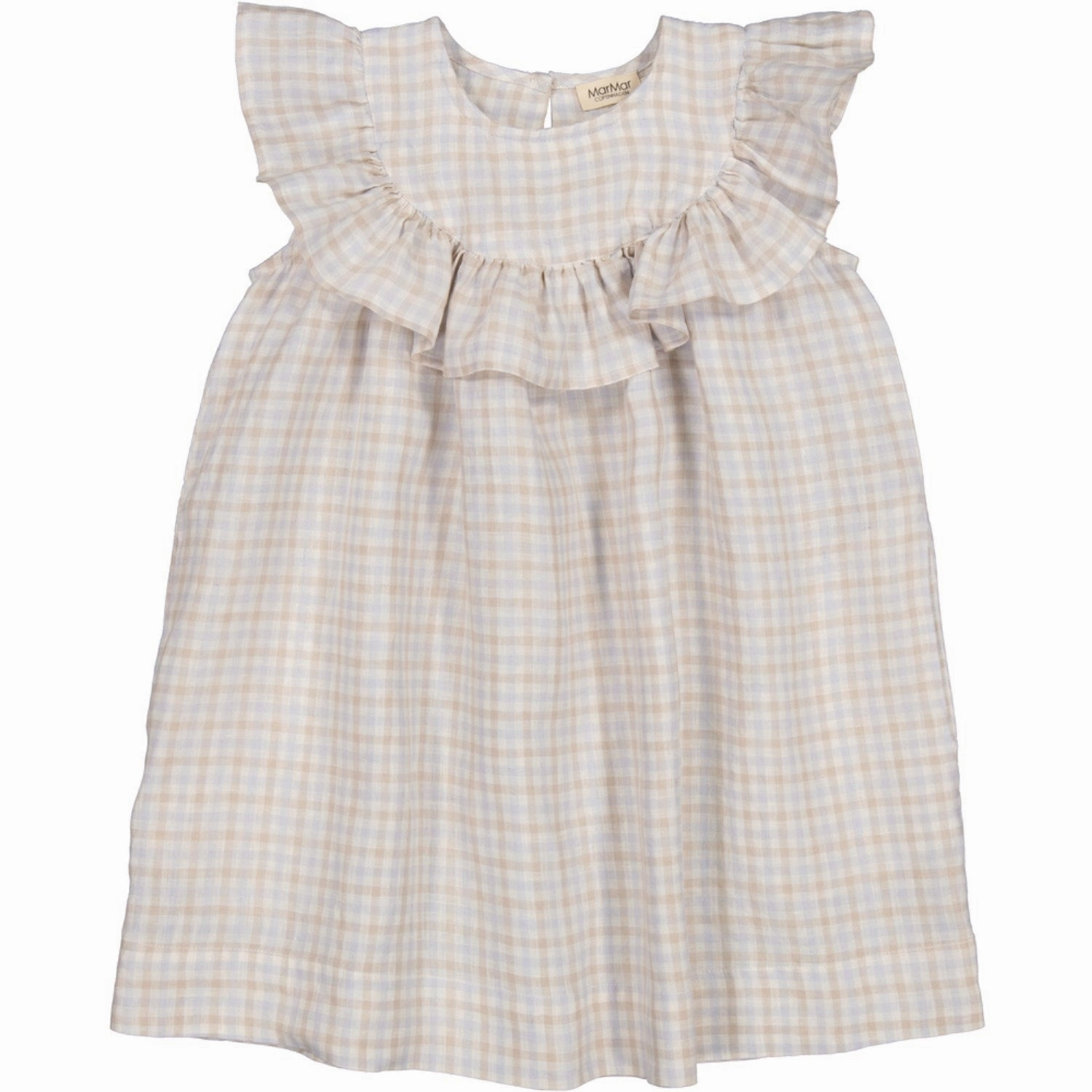 Soft Air MarMar Fine Linen Summer Check Drine SS Dress