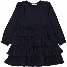 MarMar Glitter Rib Dark Night Glitter Disan Dress Sleek Appearance