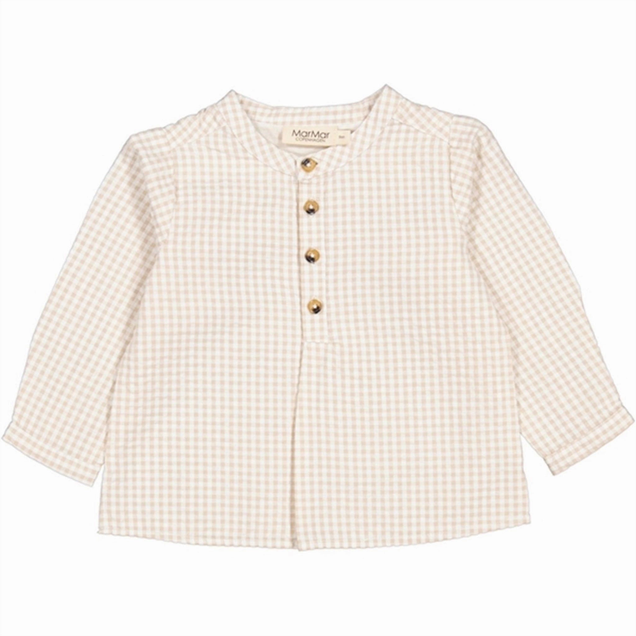 Unstructured Shoulder MarMar Grey Sand Gingham Totoro Shirt