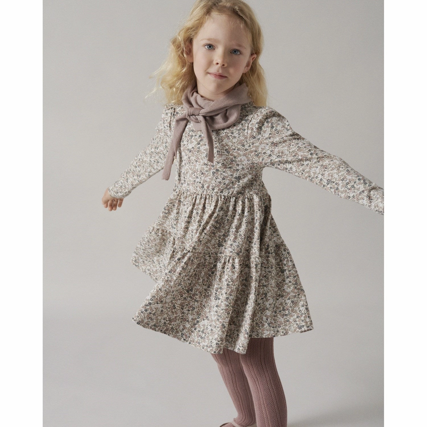 MarMar Jersey Print Deep Peony Dolly Dress All-Day Comfort Wear Timeless Style