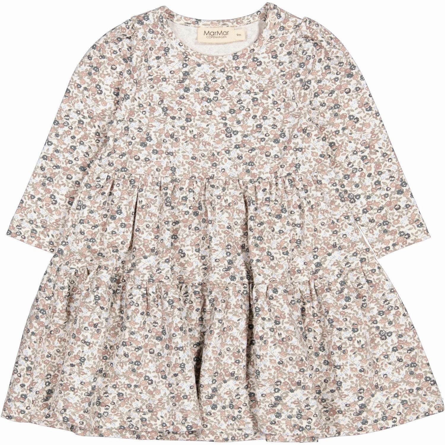 MarMar Jersey Print Deep Peony Dolly Dress Elastic-Cuff