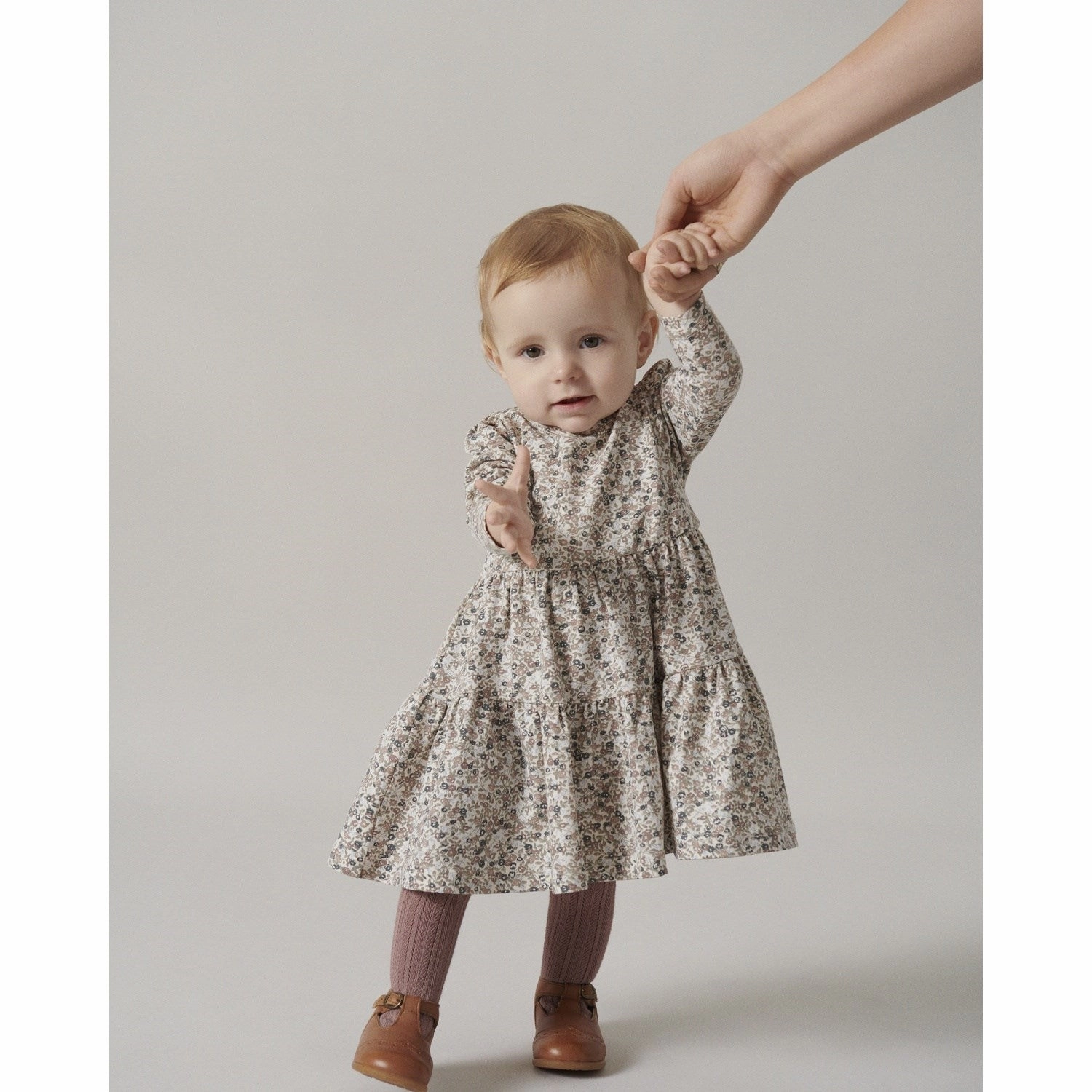 Loose Fit Air Touch MarMar Jersey Print Deep Peony Dolly Dress