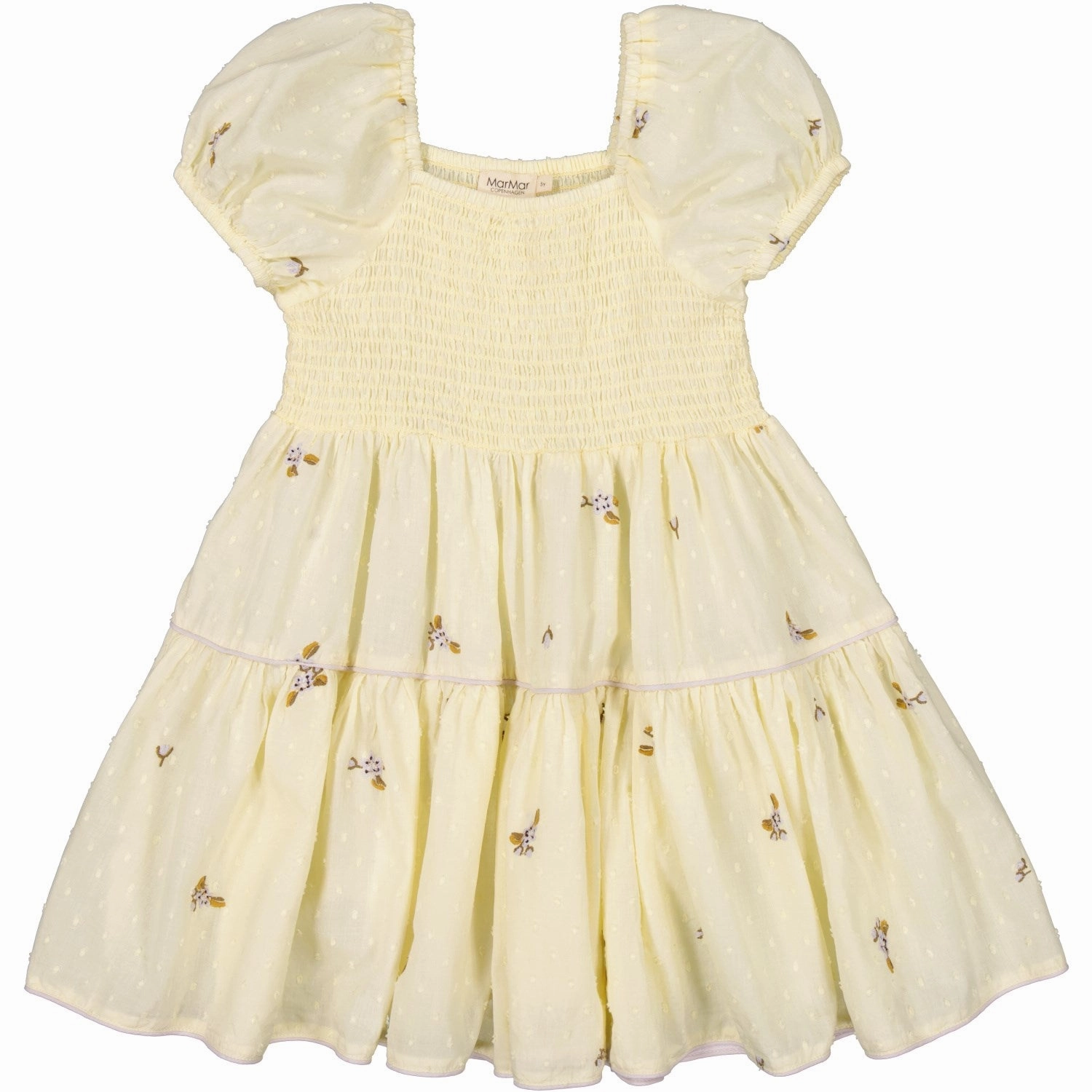 Bare Glow Front Detail MarMar Light Cotton Dobby Apple Blossom Dyman Dress