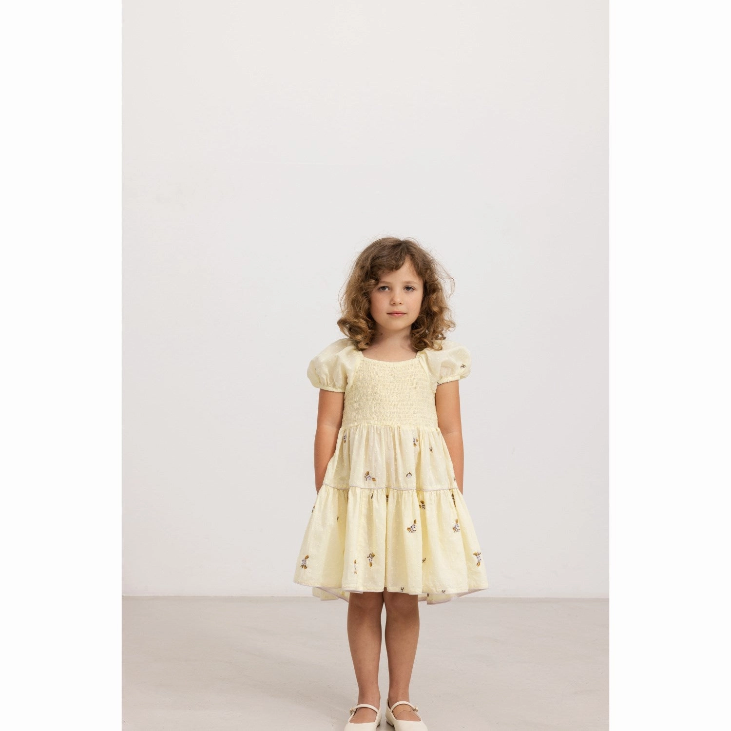 Bow-Detail MarMar Light Cotton Dobby Apple Blossom Dyman Dress