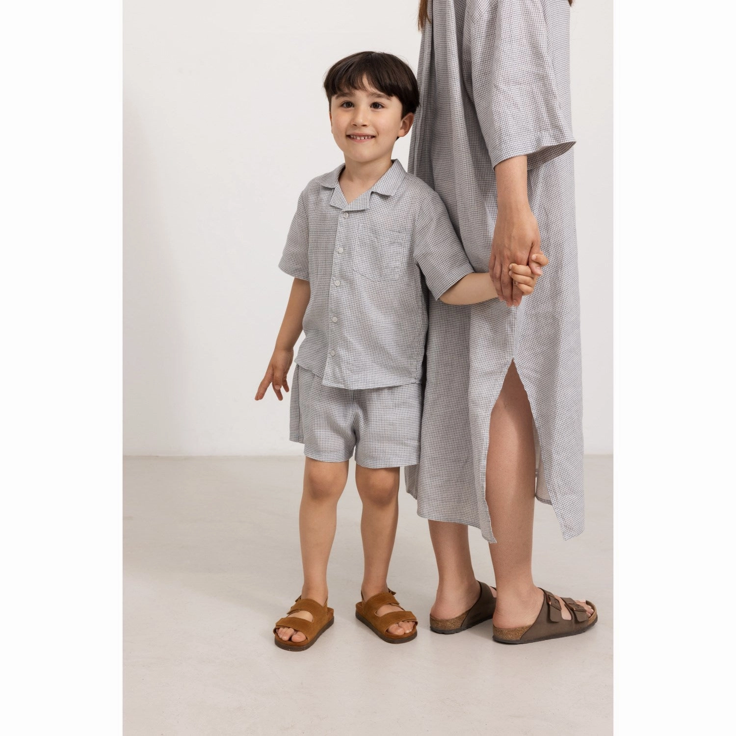 MarMar Linen Mini Check Tage Shirt Sleepwear Oversized style