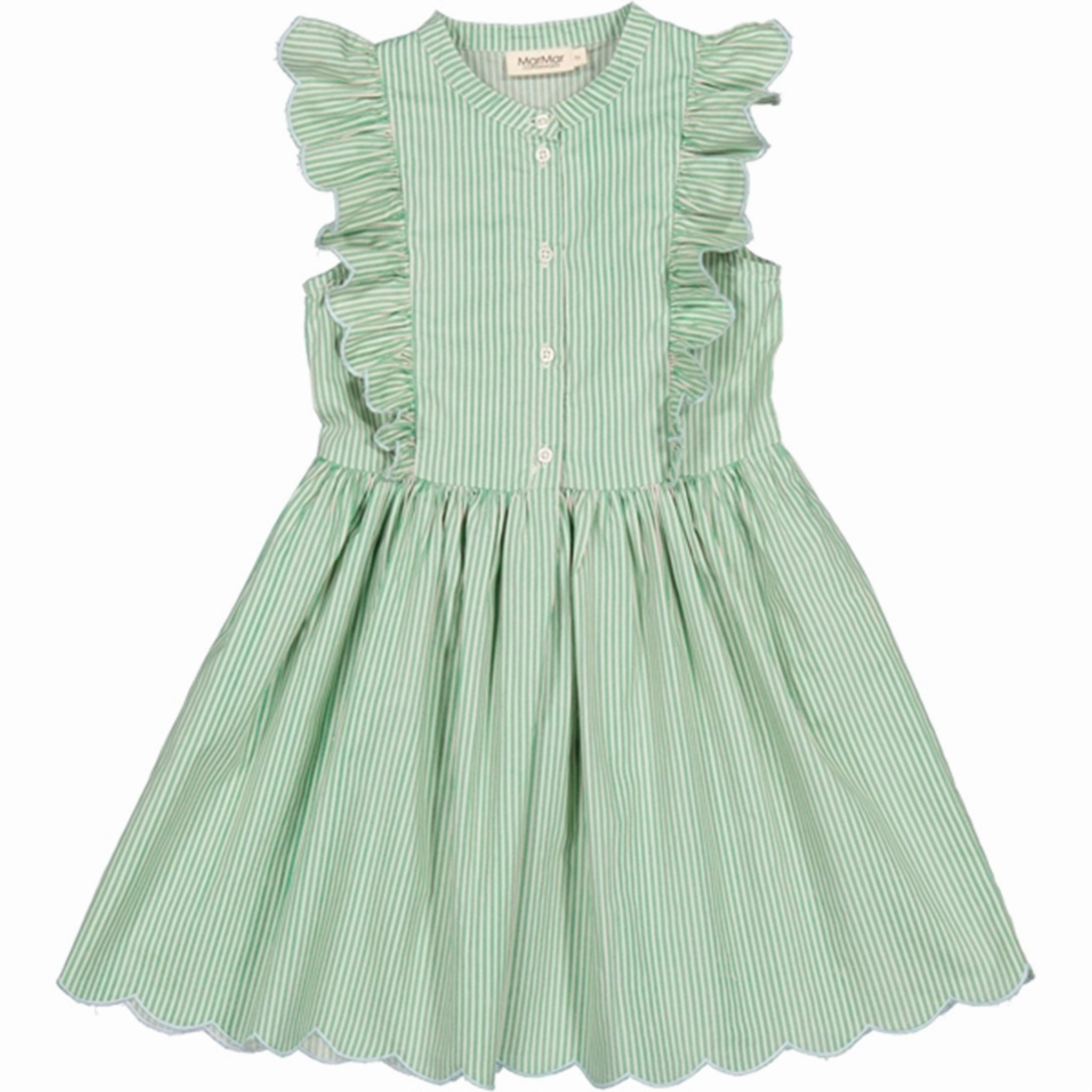 Fitted Neat MarMar Mint Leaf Stripes Deidra Dress