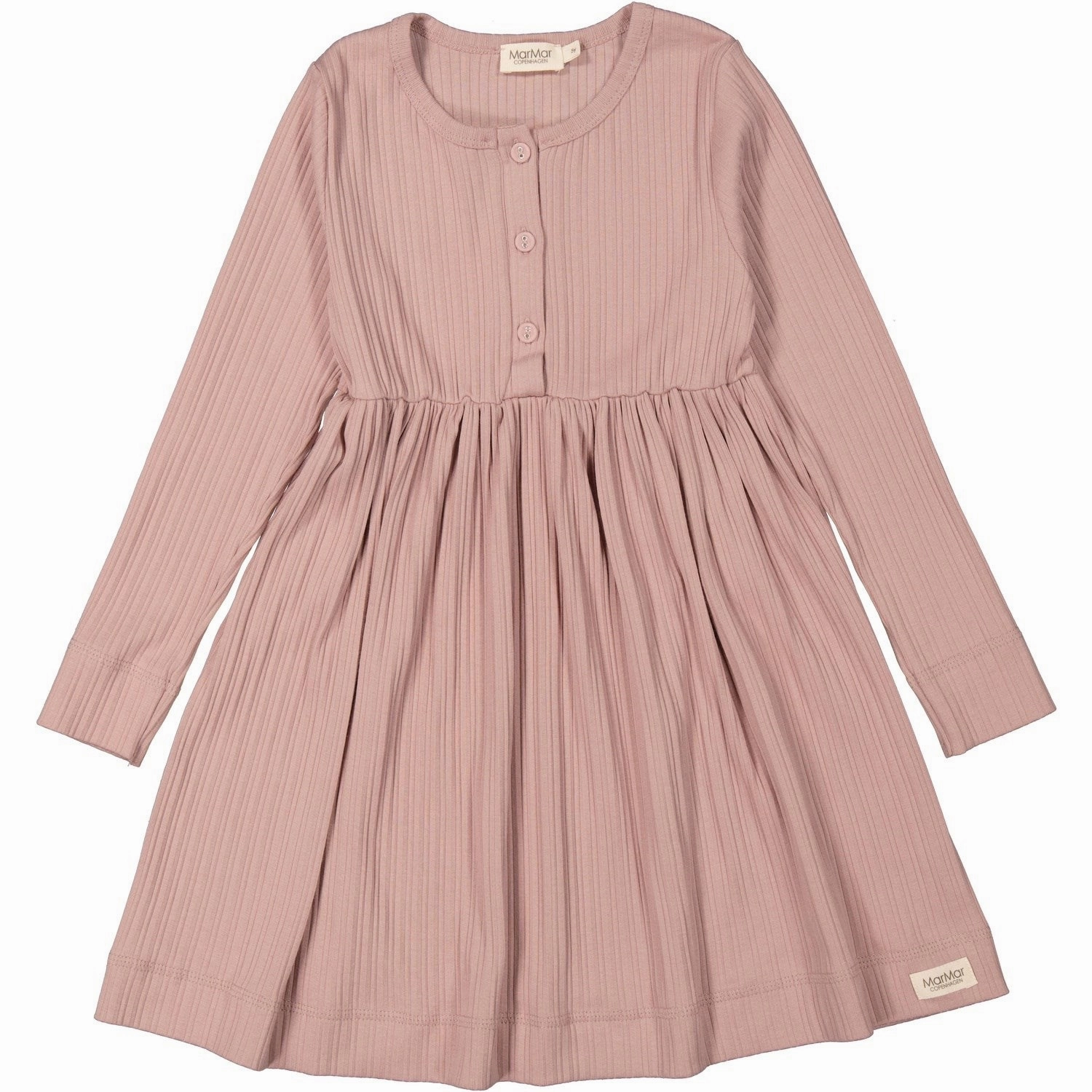 Dreamy Look Side Pleats MarMar Modal Broad Rib Light Plum Dress Dima