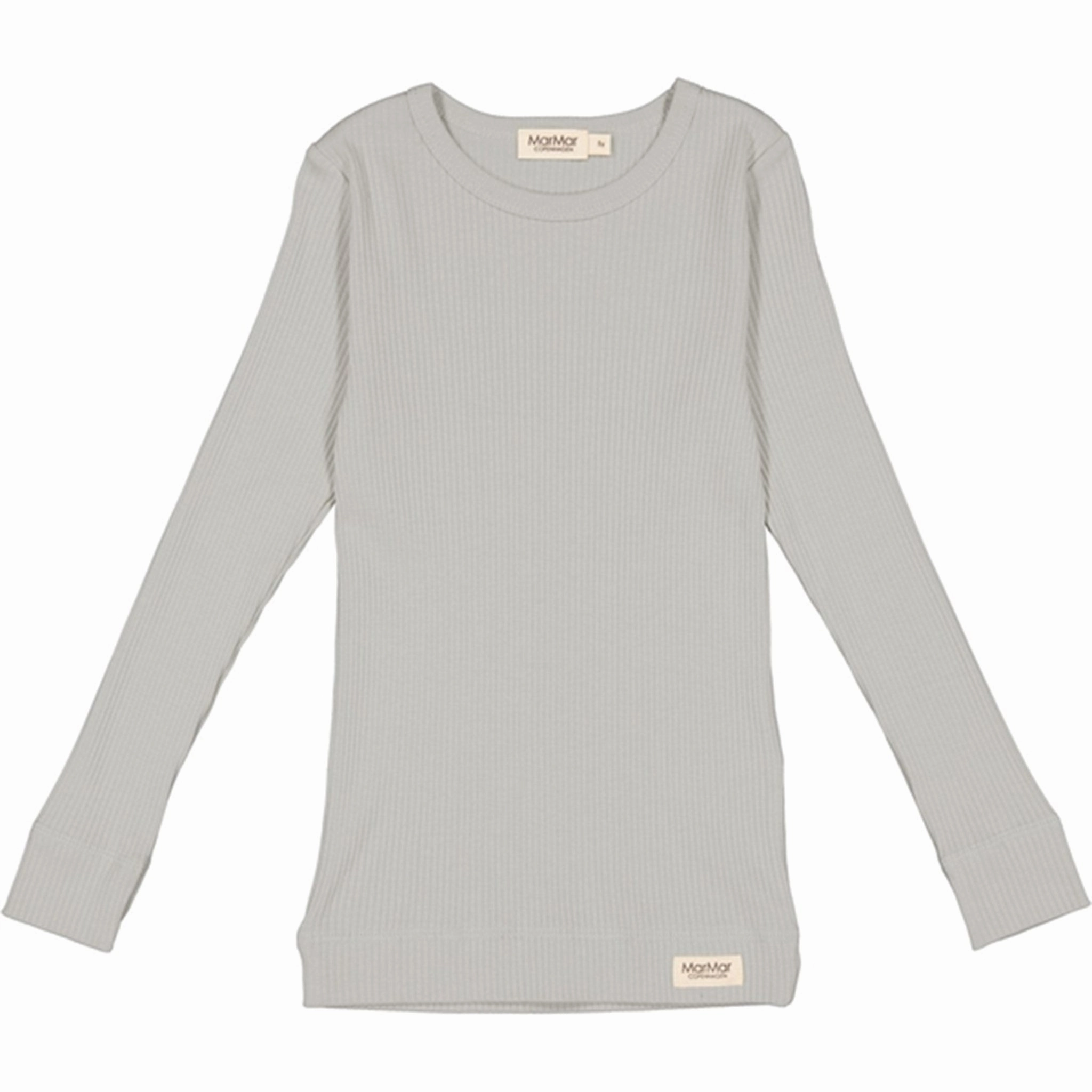 crew neck MarMar Modal Chalk Blouse Plain