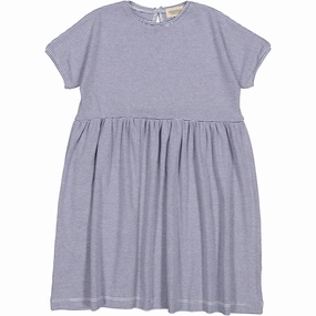 City Friendly MarMar Modal Fine Rib Blue Stripe Dioa Dress