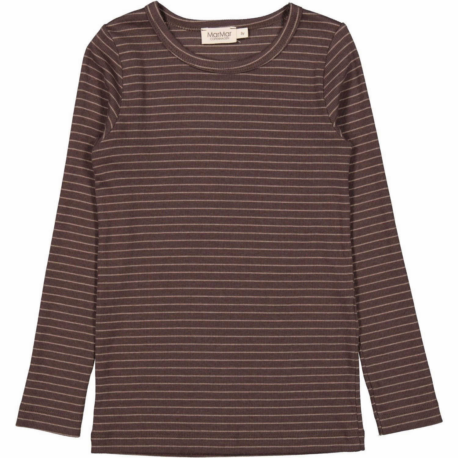 MarMar Modal Fine Rib Nori Green Stripe Tani Blouse Durable Buttons