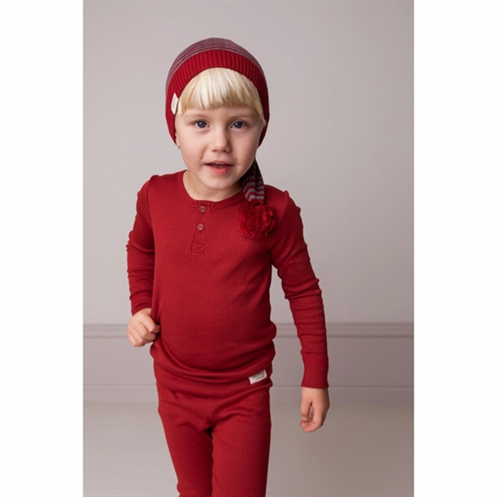 MarMar Modal Hibiscus Red Blouse Odor Control Technology Morning Comfort