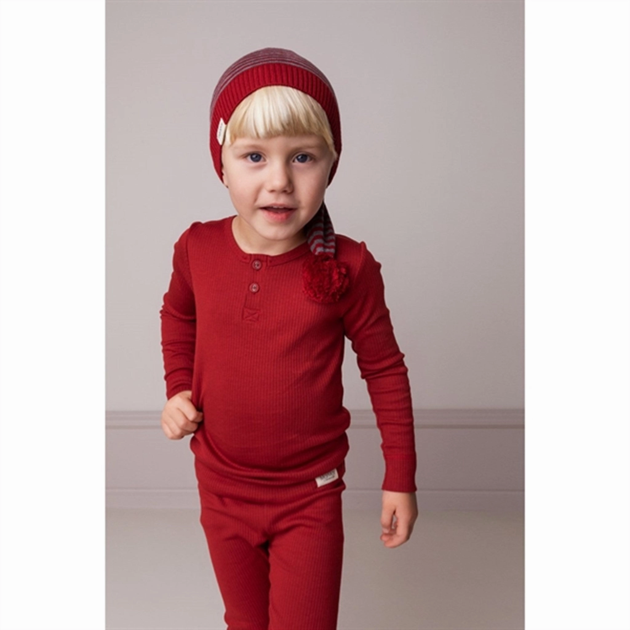 MarMar Modal Hibiscus Red Blouse Slim Silhouette Day-To-Night Wear