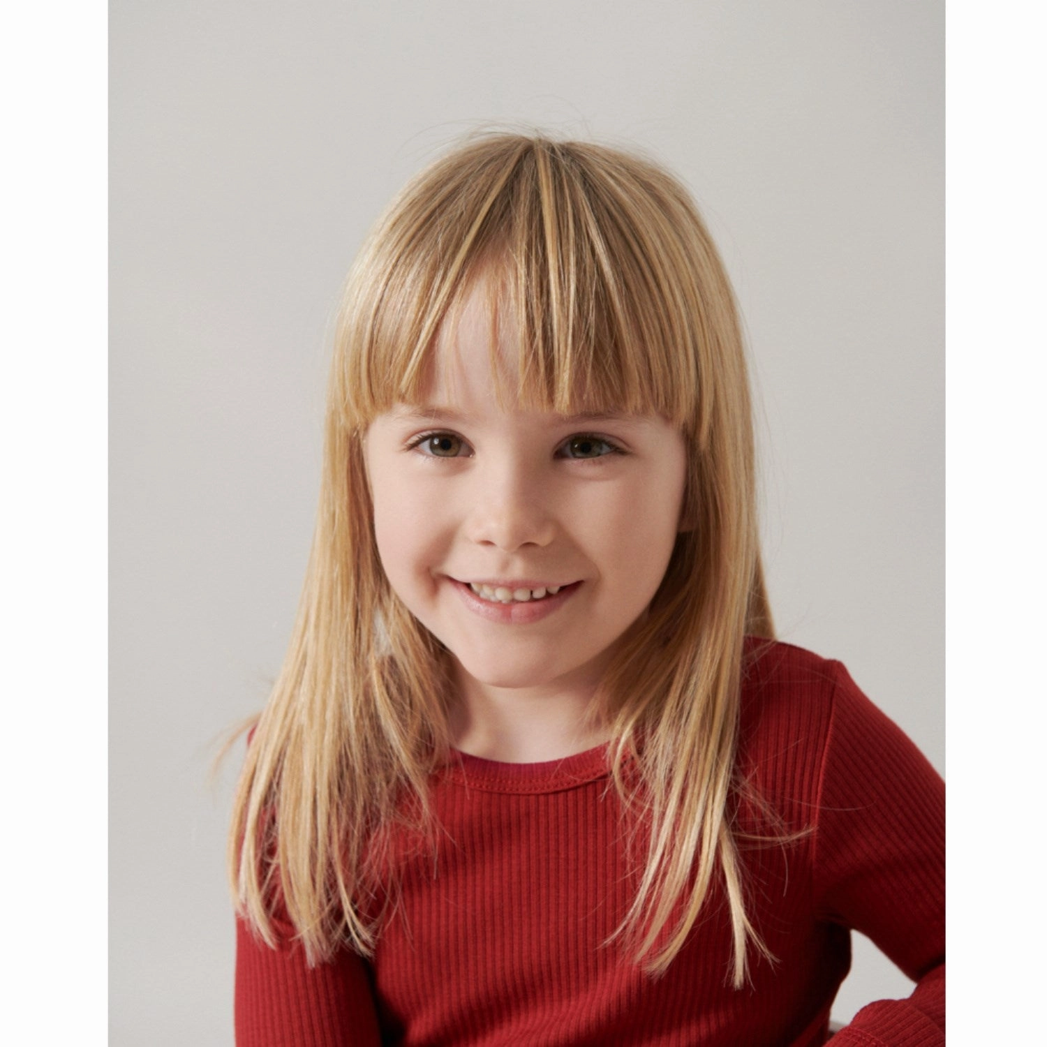 MarMar Modal Hibiscus Red Plain Tee LS Checkered Style