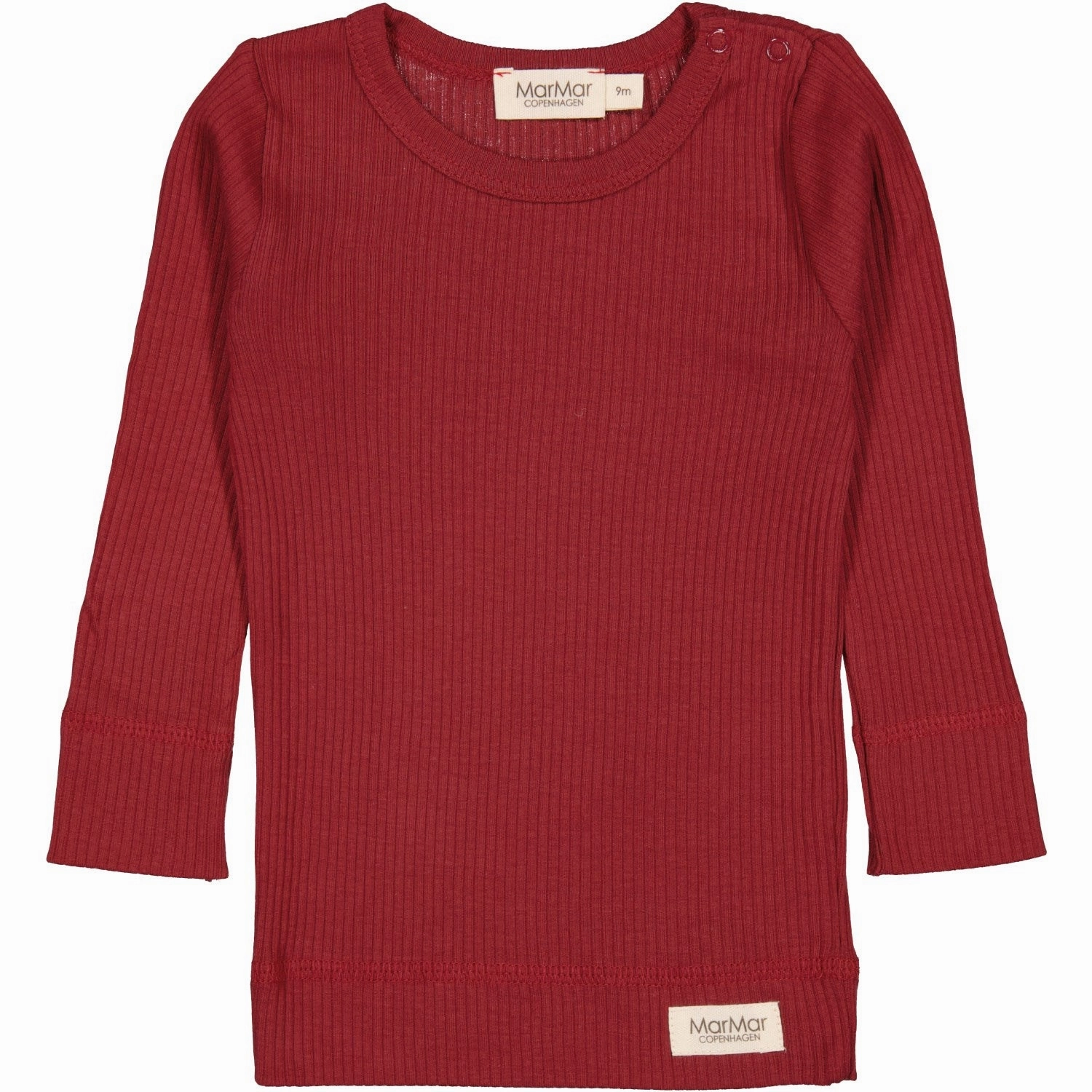 MarMar Modal Hibiscus Red Plain Tee LS Quick Release Cuffs