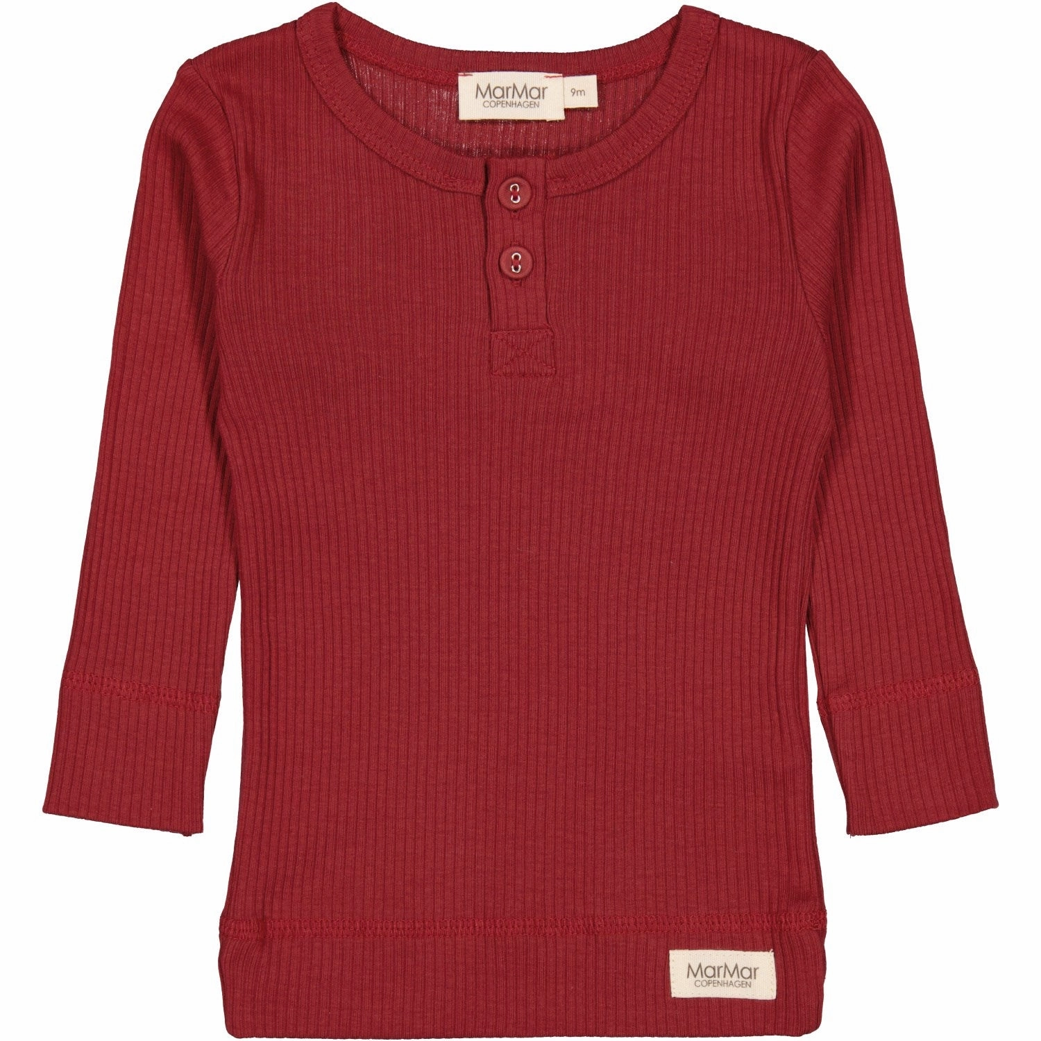 EasyCare Fabric MarMar Modal Hibiscus Red Tee LS