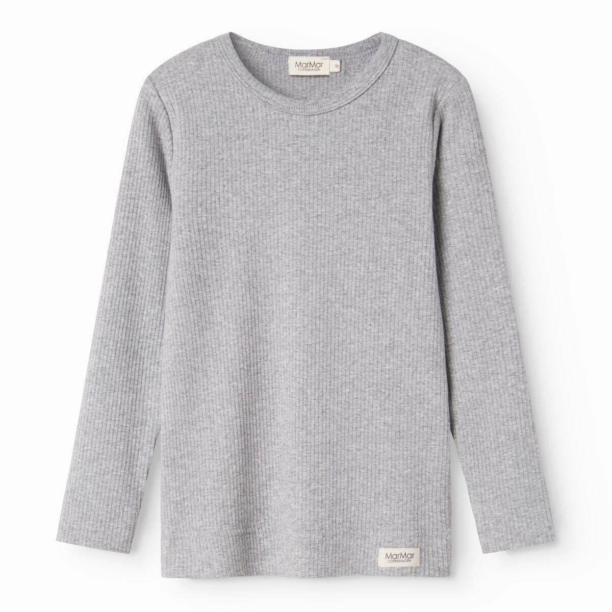 MarMar Modal Melange Light Grey Melange Plain Blouse Modern Fit