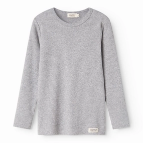 MarMar Modal Melange Light Grey Melange Plain Blouse Modern Fit