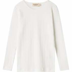 MarMar Modal Pointelle Gentle White Tamra Blouse Cruise Collection Tear Resistant Reinforcement