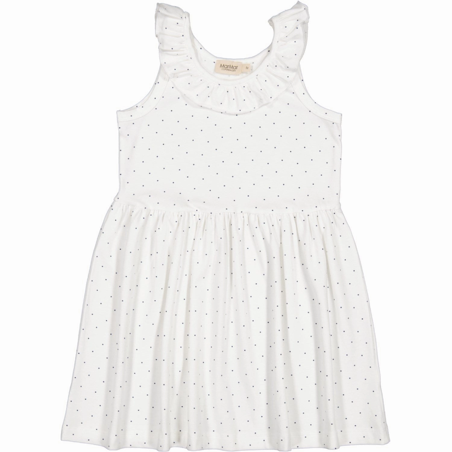 Stylish dinner attire Elegant Flow MarMar Modal Smooth Print Blue Dot Delta Dress