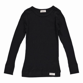 Abstract art MarMar Modal Tee Plain LS Black