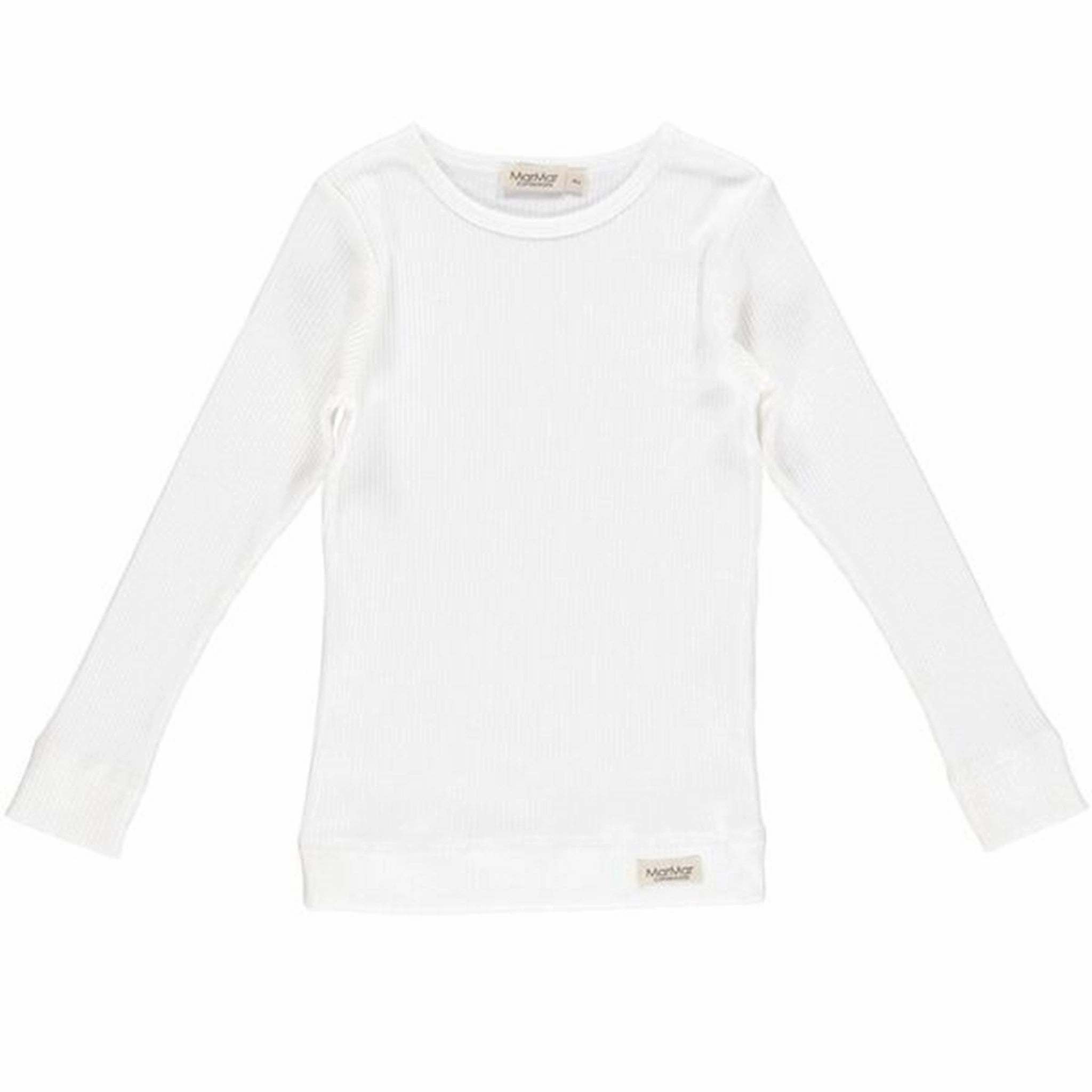 MarMar Modal Tee Plain LS Gentle White Mesh Insert