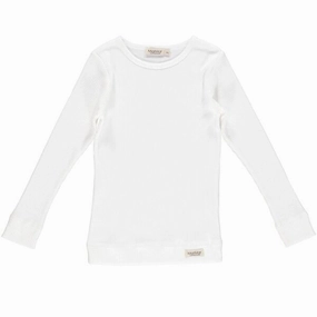 MarMar Modal Tee Plain LS Gentle White Mesh Insert