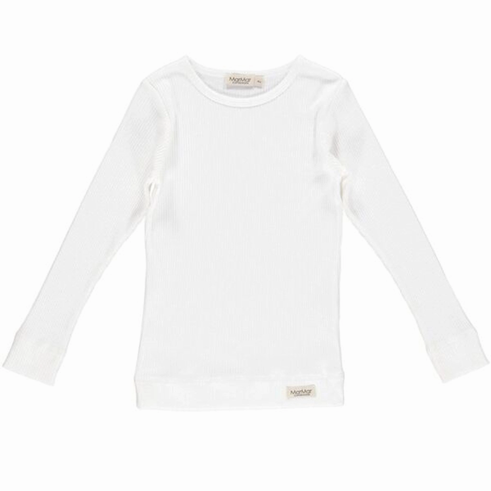 Polished Finish Wardrobe Staple MarMar Modal Tee Plain LS Gentle White