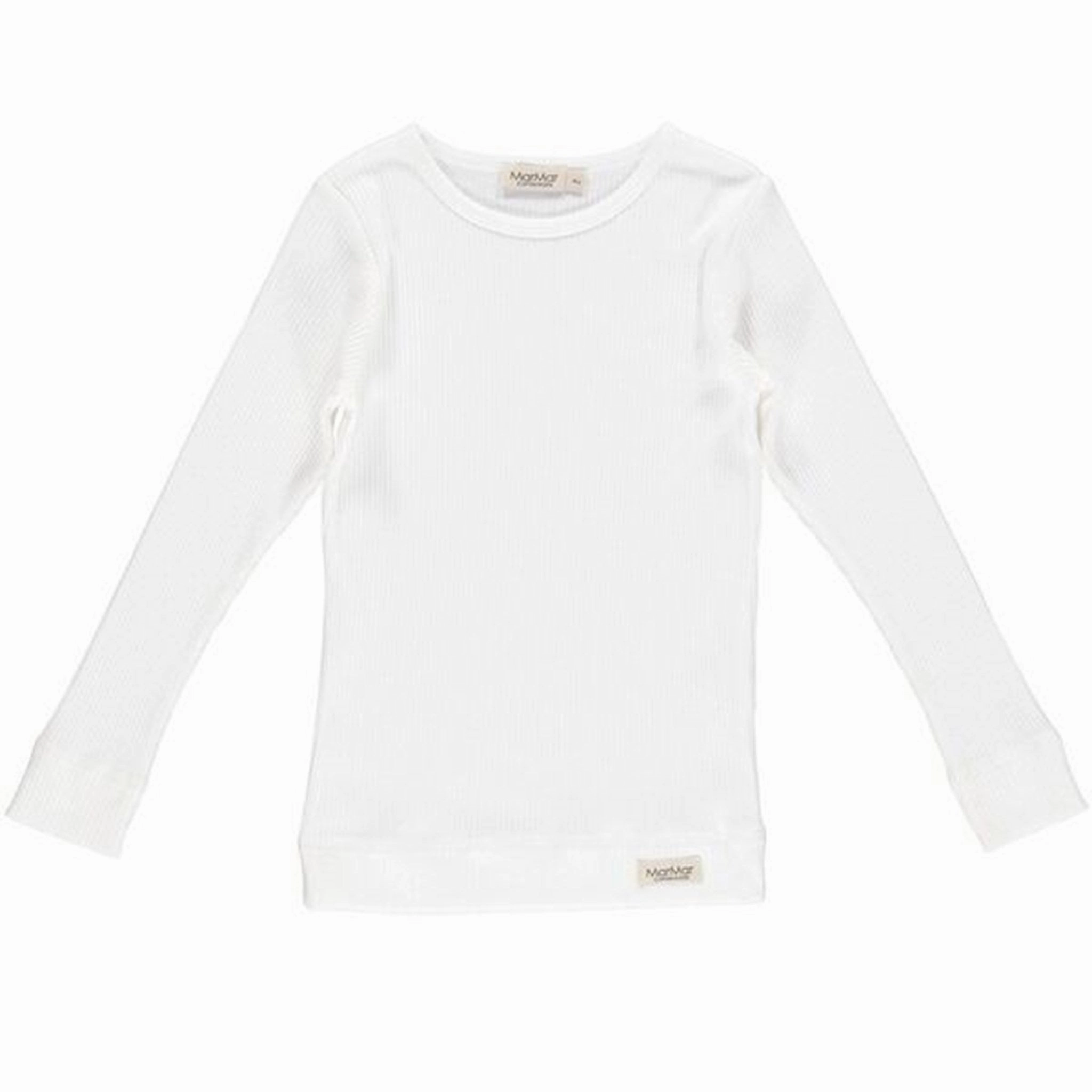 Reinforced Seams Abstract print MarMar Modal Tee Plain LS Gentle White