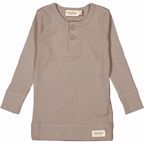 Refined Aesthetic Non Irritating Tags MarMar Modal Warm Stone Blouse