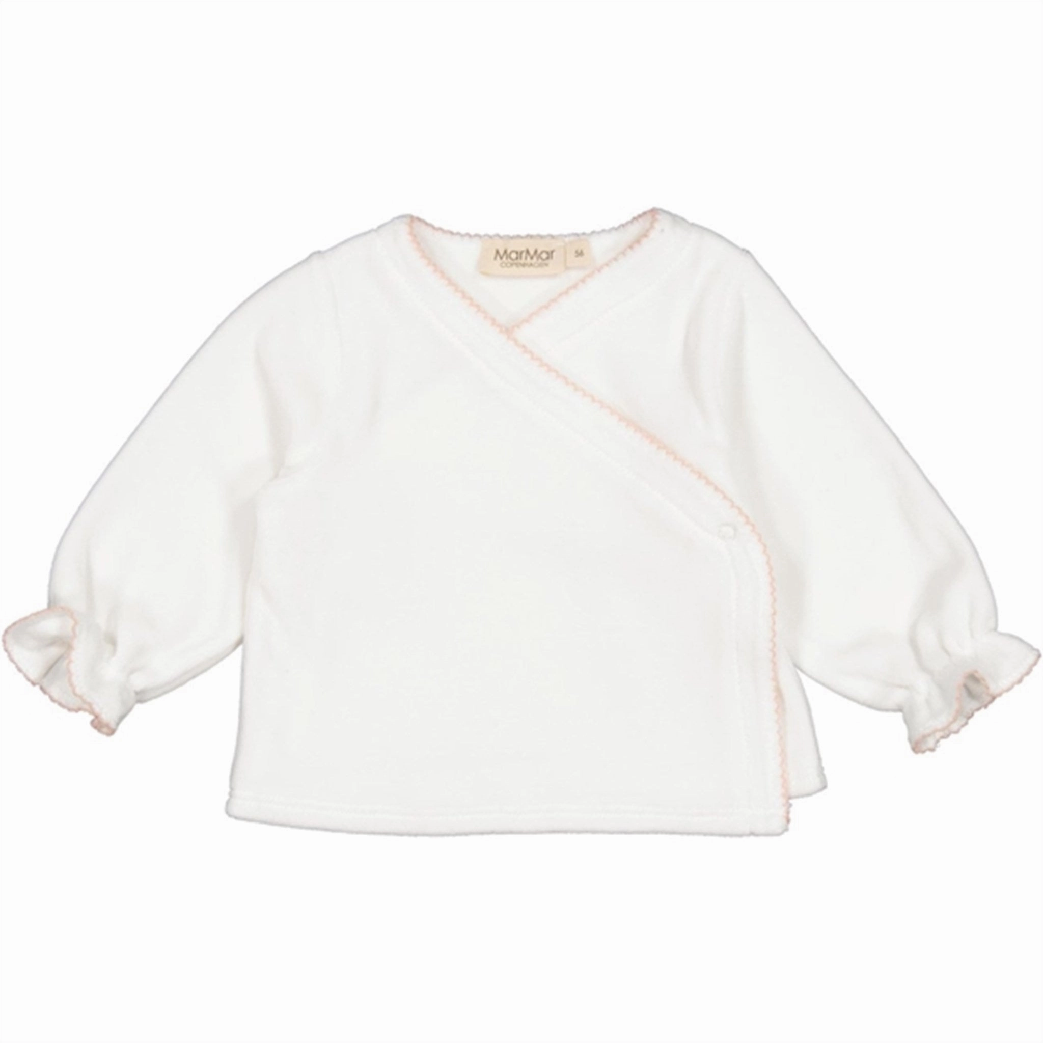 MarMar New Born Rose Picot Tuba Wrap Blouse Low Profile Pocket Design