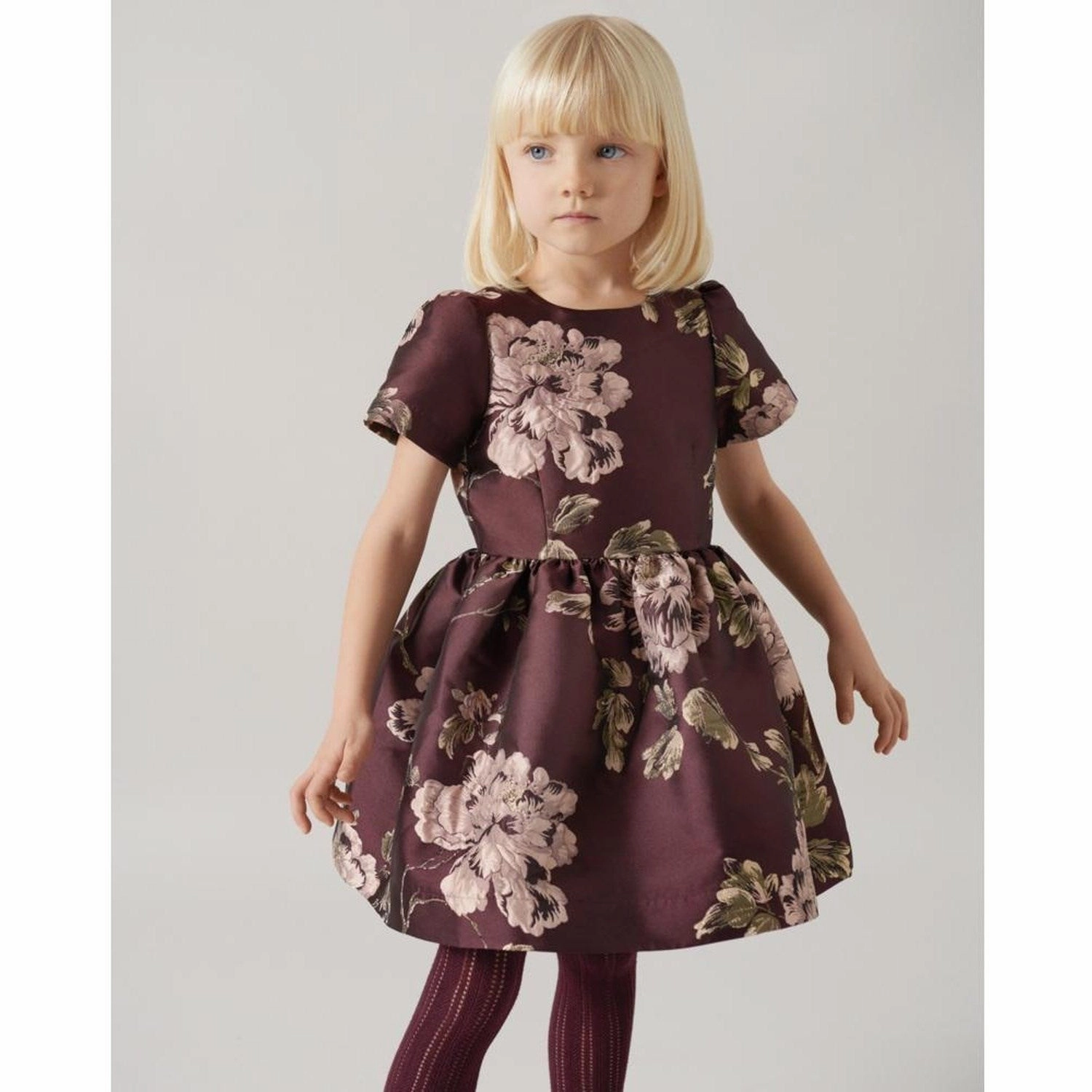 Soft Material MarMar Party Jacquard Deep Mulberry Jacquard Doreen Dress