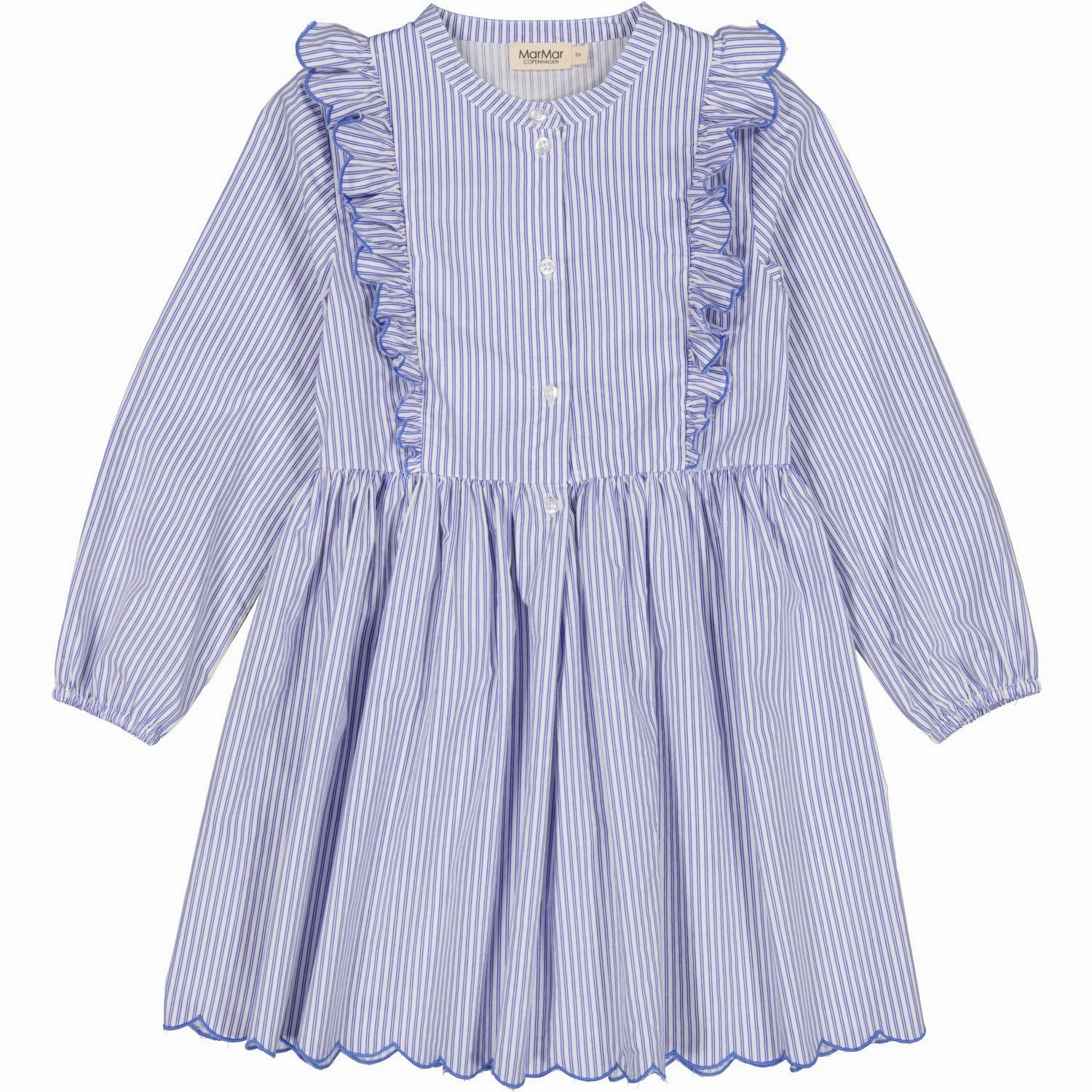 MarMar Poplin Bolich Blue Strips Deidra LS Dress Standout Feature