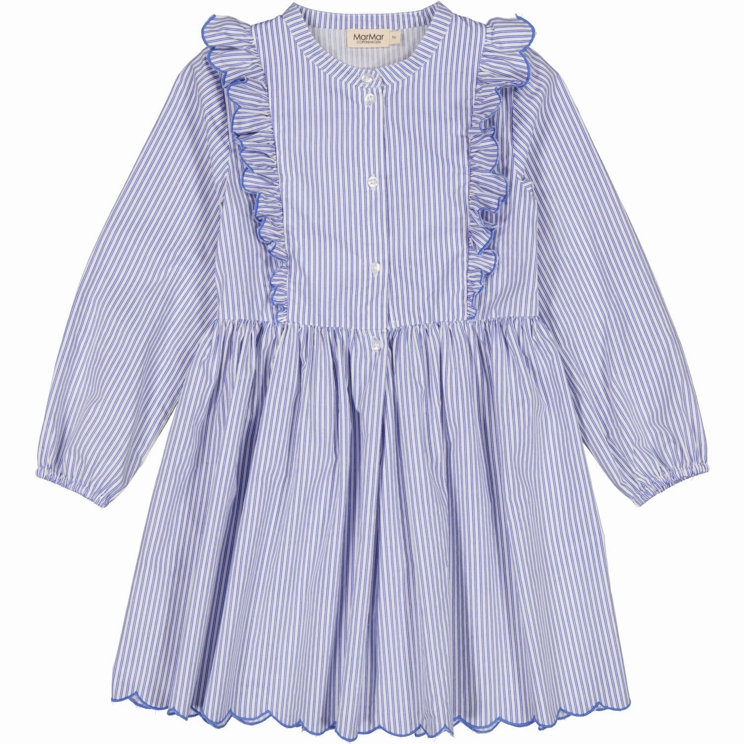 MarMar Poplin Bolich Blue Strips Deidra LS Dress relaxed elegance