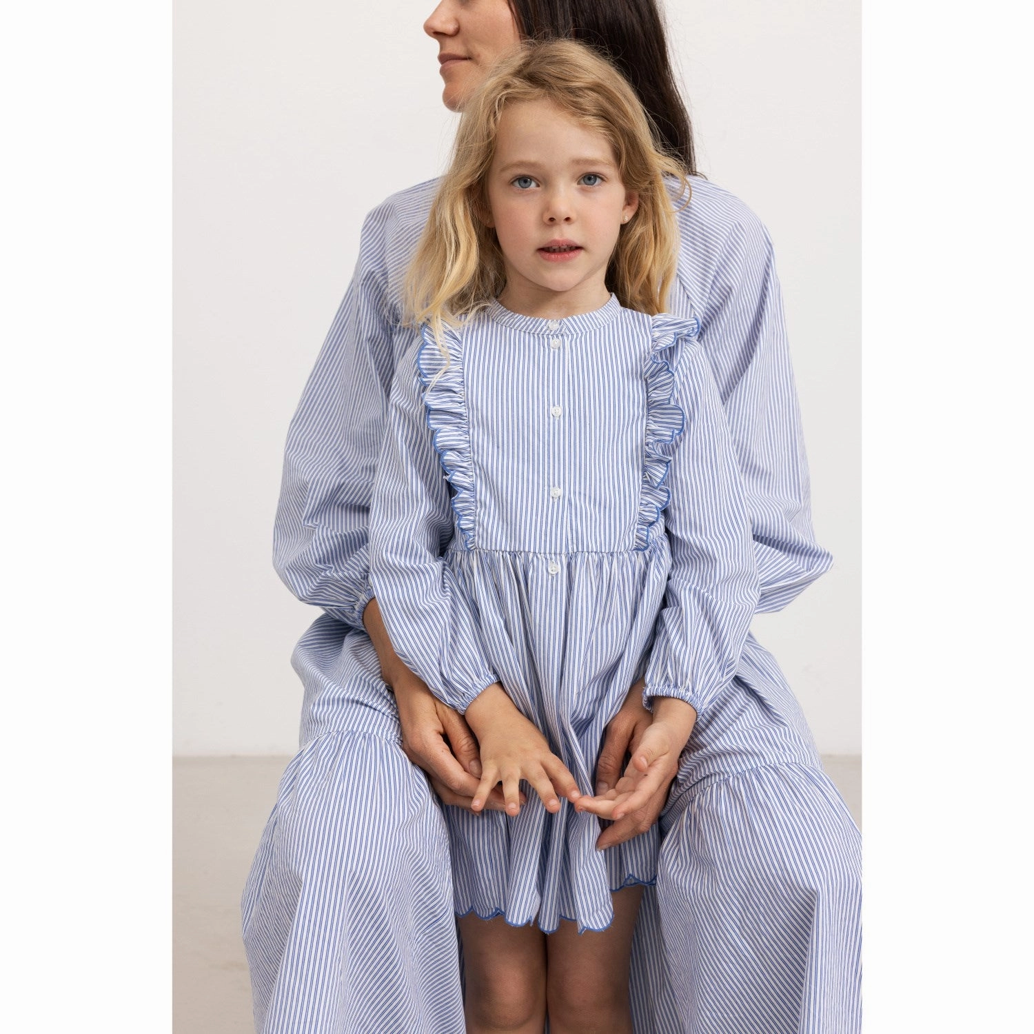 Flexible Style Soft Gradient MarMar Poplin Bolich Blue Strips Deidra LS Dress