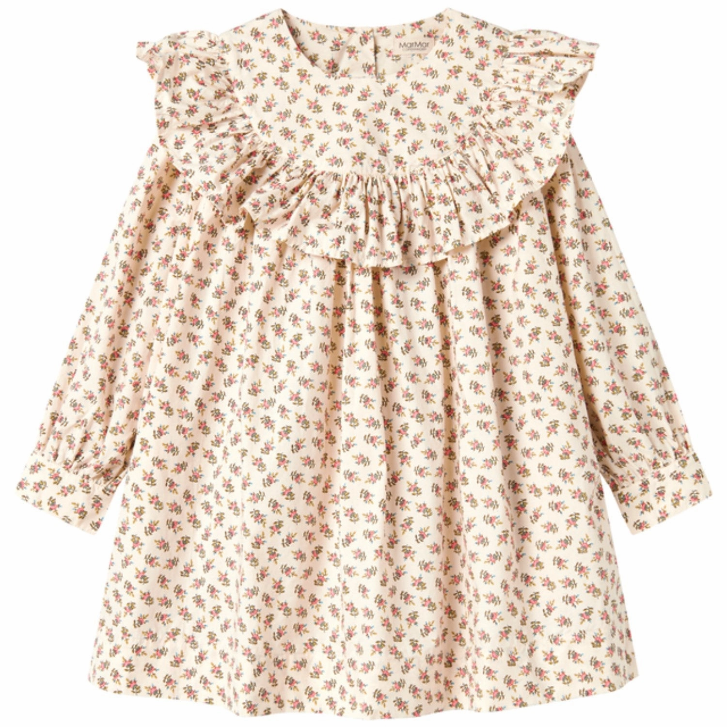 MarMar Poplin Japanese Flower Drine LS Dress Birthday-Celebration Breathable Wearable
