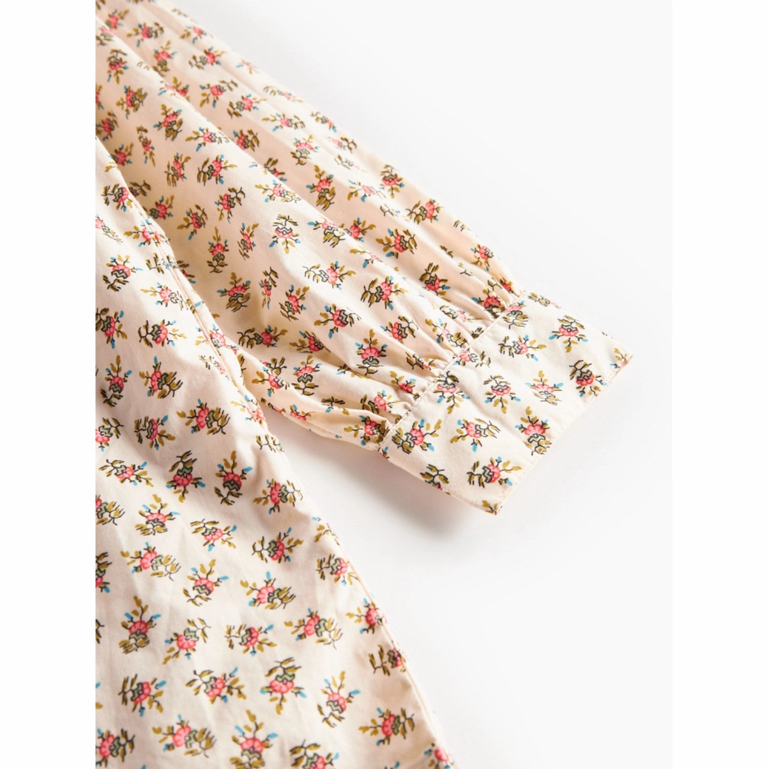 MarMar Poplin Japanese Flower Drine LS Dress Feminine Line Sophisticated Fit