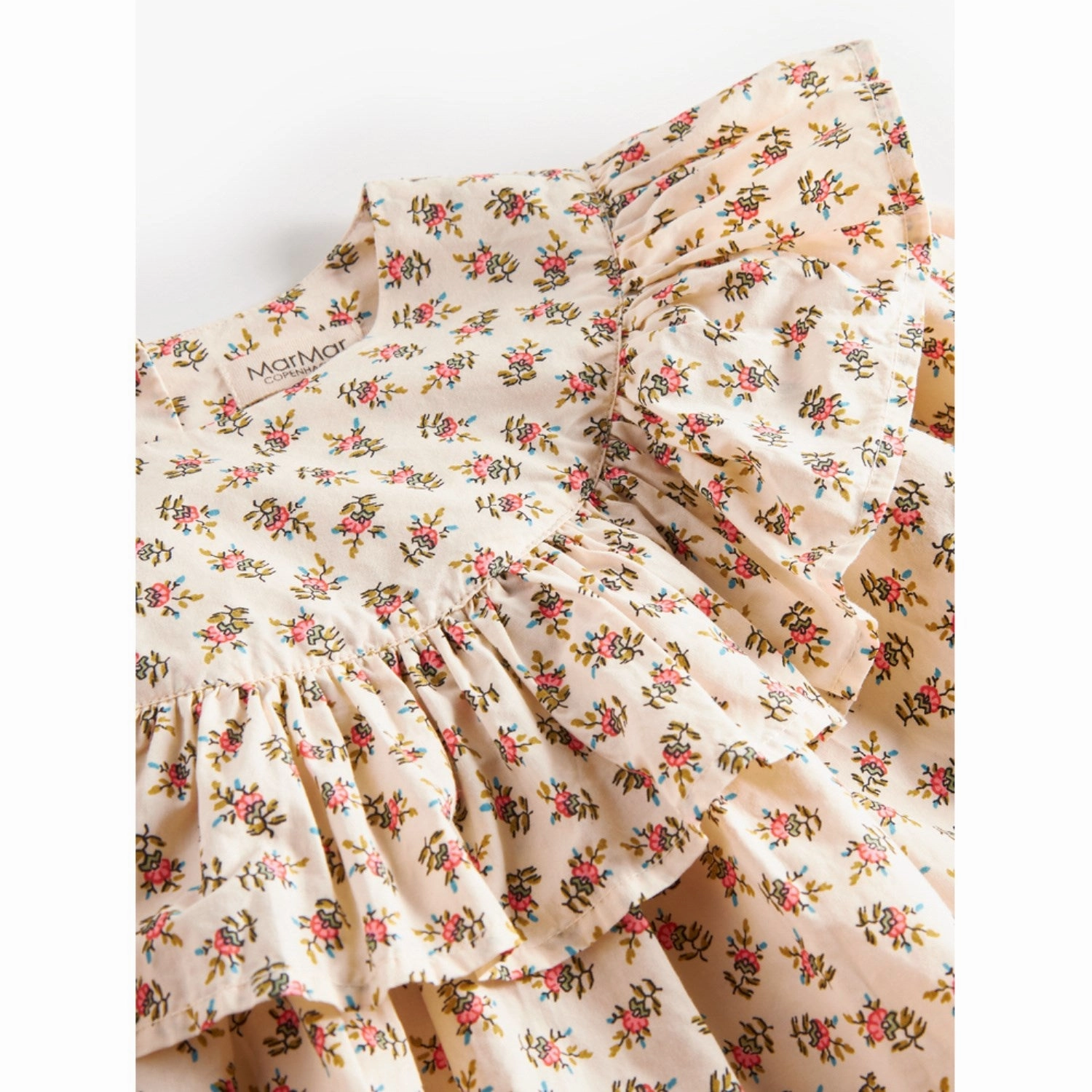 MarMar Poplin Japanese Flower Drine LS Dress Festive Wear