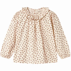 MarMar Poplin Japanese Flower Talsa LS Blouse Luxury Feel