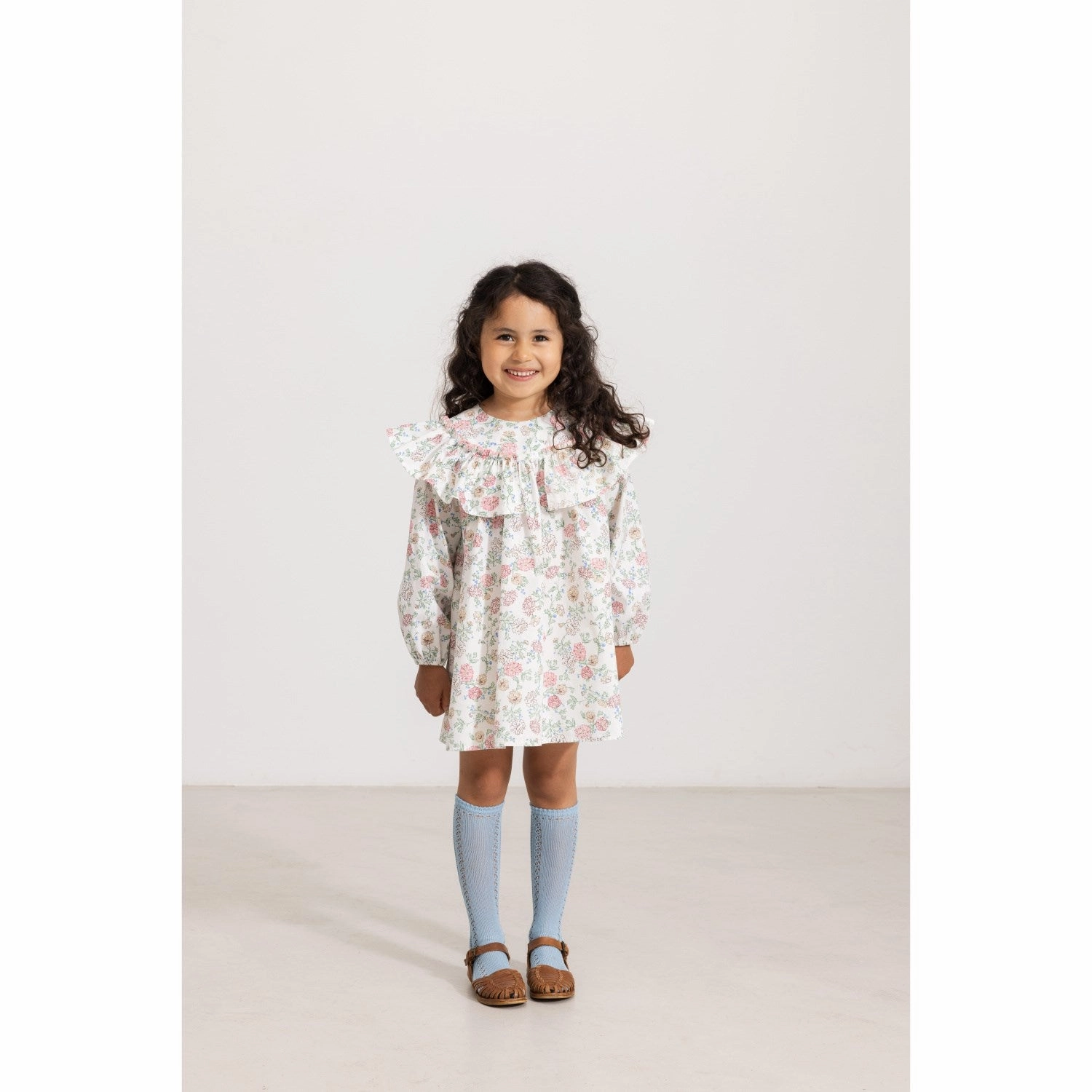 Runway-Ready MarMar Poplin Summer Bloom Delsa LS Dress