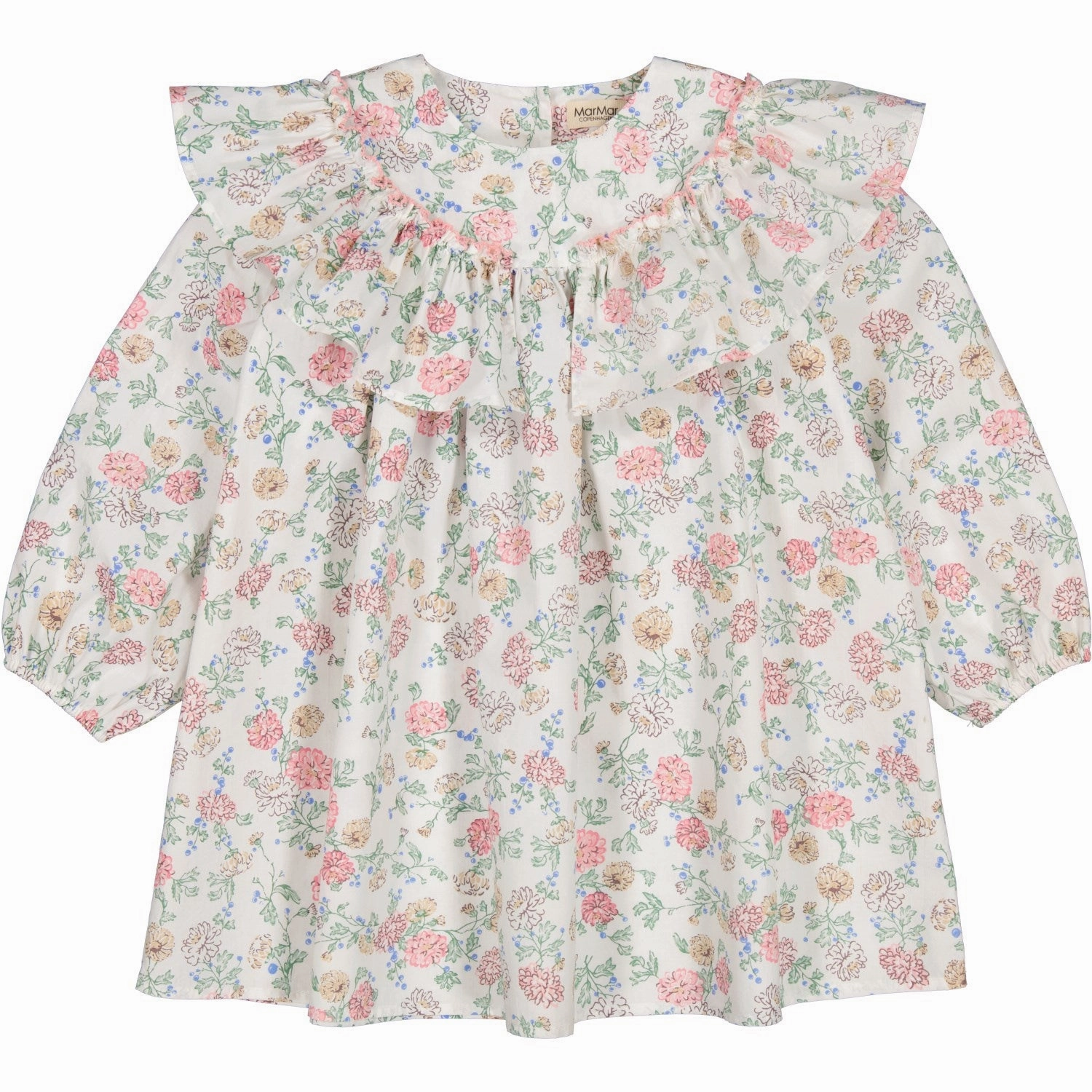 MarMar Poplin Summer Bloom Delsa LS Dress Soft Cut