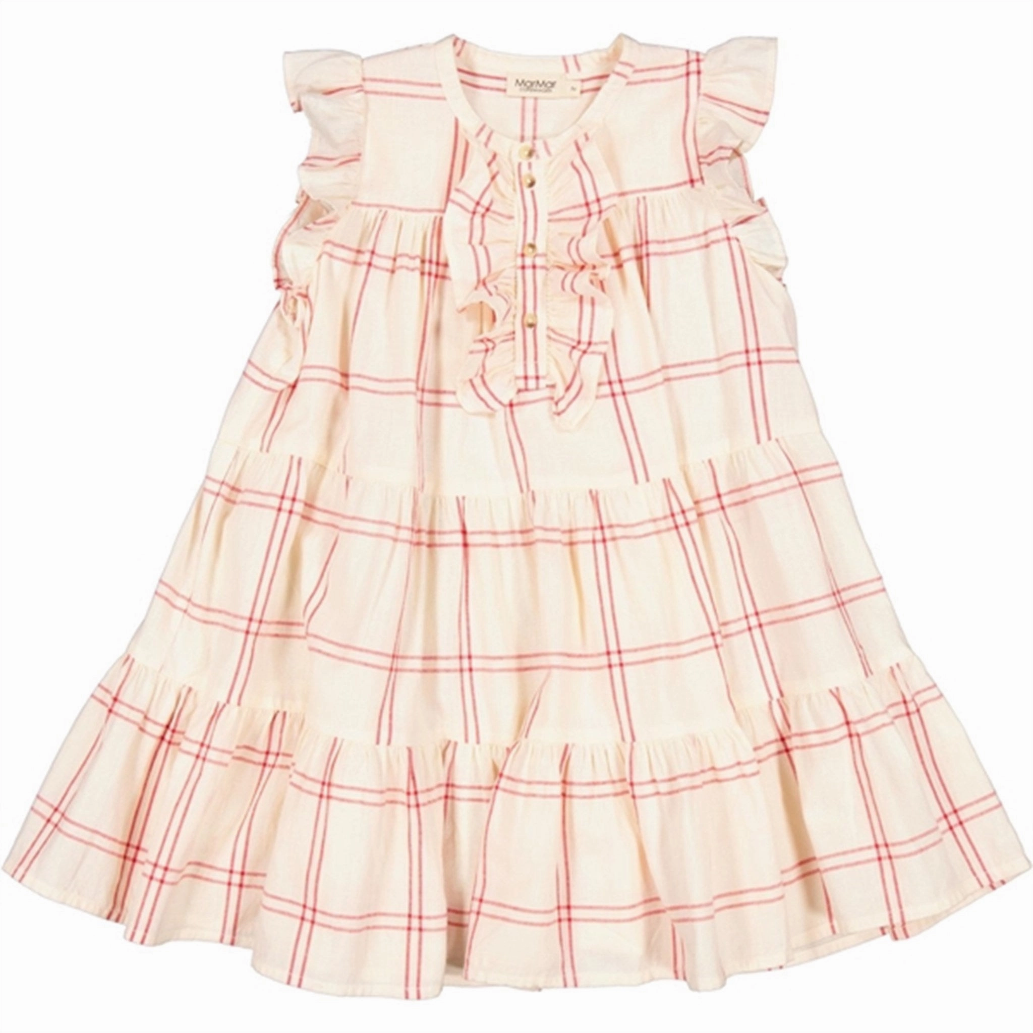 MarMar Red Check Dasha Dress Balanced feel Flowy Layers