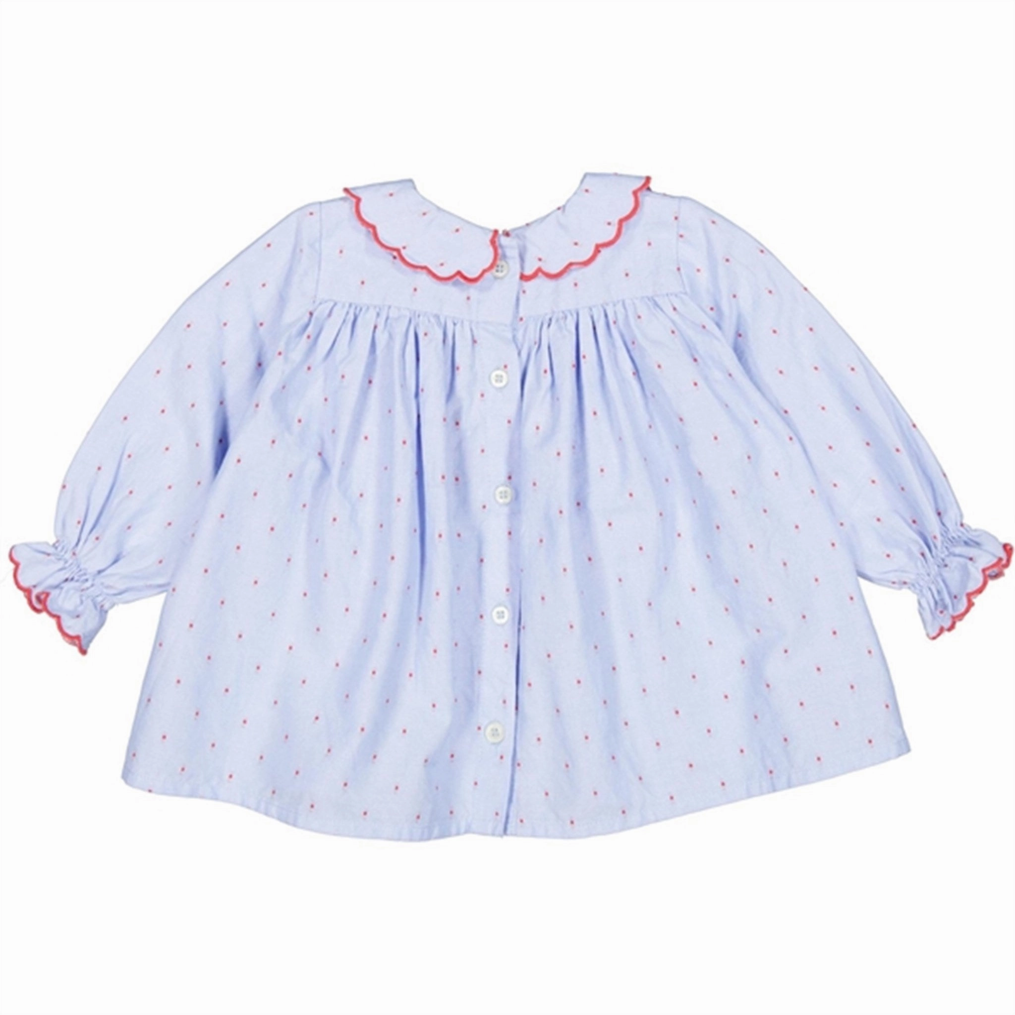 MarMar Red Currant Dot Tora Blouse Smooth Cotton Blend