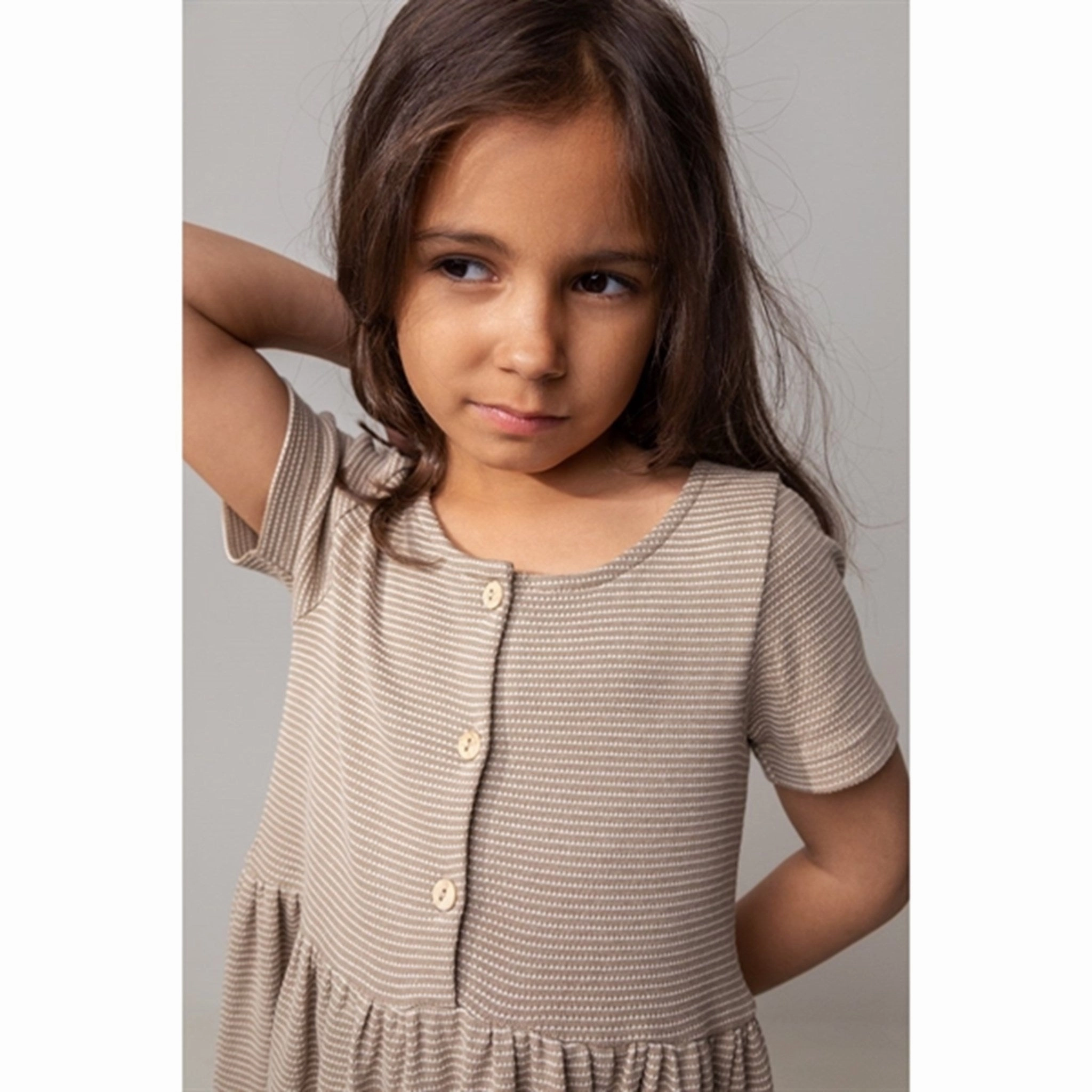 Zip-Closure MarMar Sandstone Stripe Dova Dress