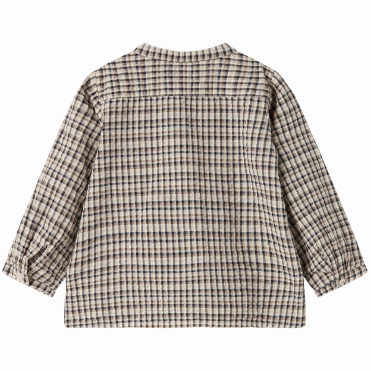 MarMar Seersucker Check Pilot Navy Check Totoro Shirt tailored look Personalized Touch