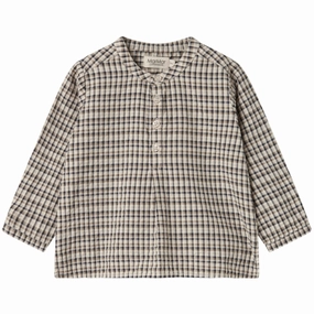 Autumn Look Streetwear MarMar Seersucker Check Pilot Navy Check Totoro Shirt