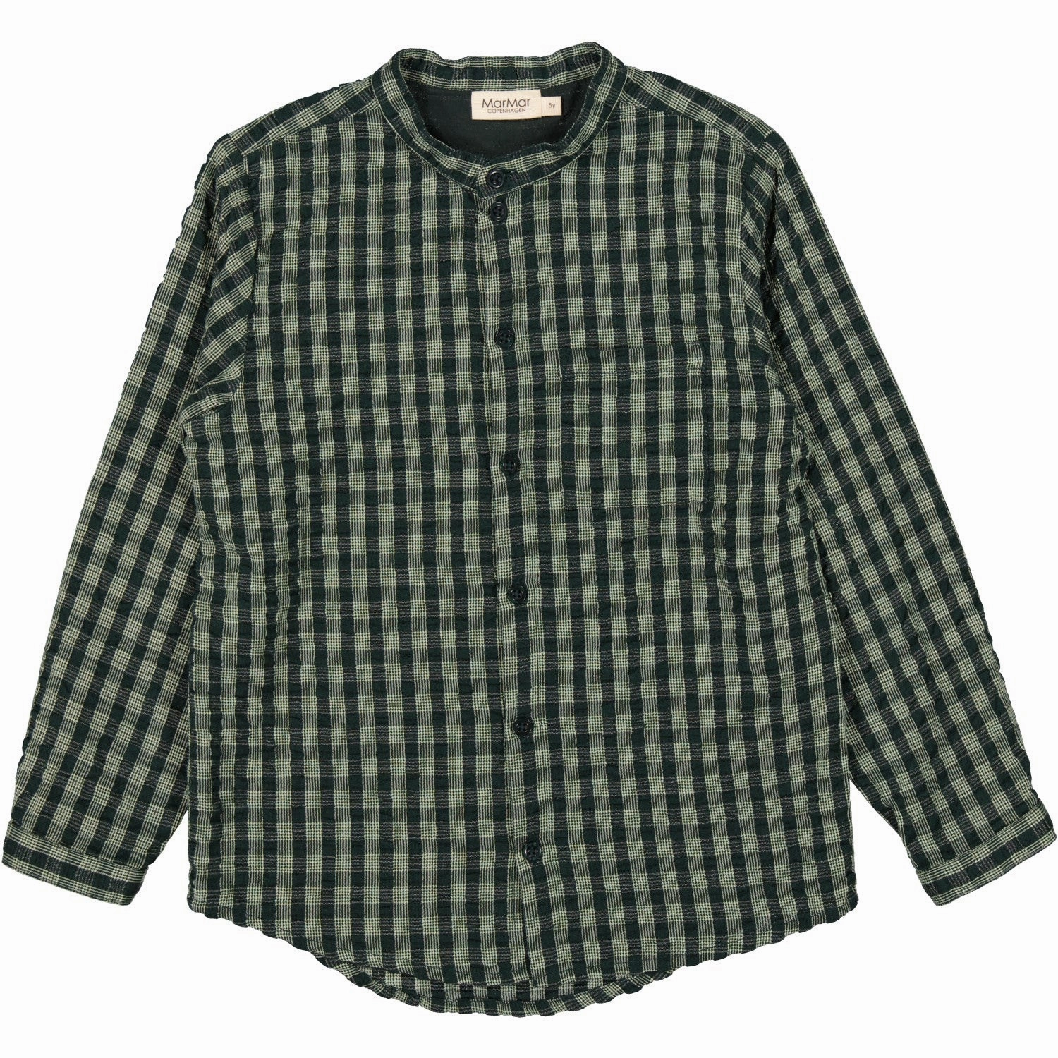 Thermoregulating Layer Holiday Style MarMar Seersucker Gingham Dark Leaf Check Theodor Shirt